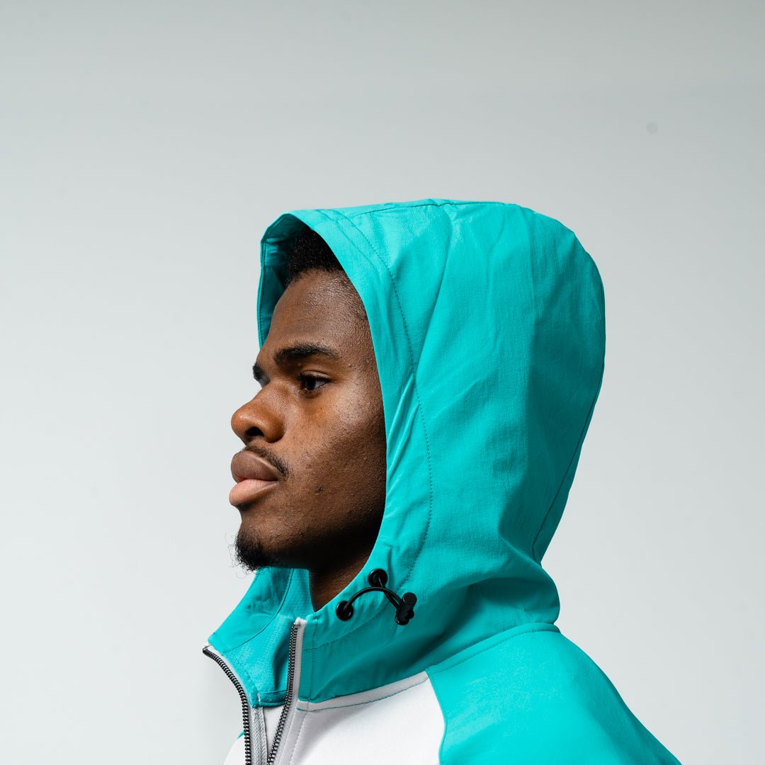 New York Sirens Adult Royalty Quarter Zip Podium Hybrid Jacket - Jacket in Teal