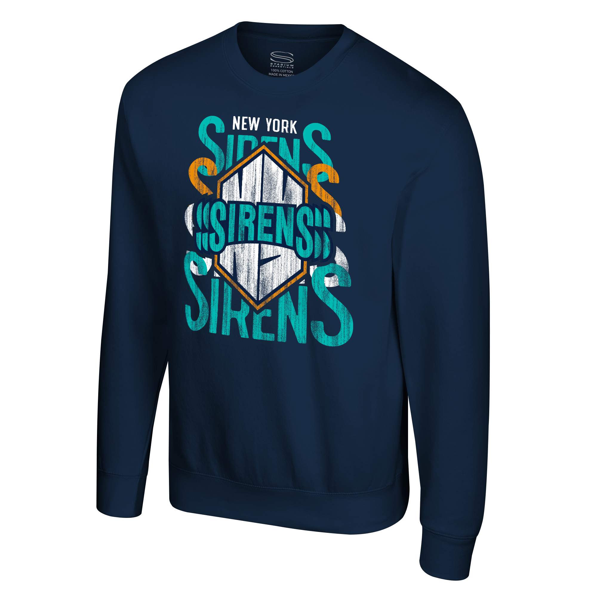 New York Sirens Adult Stadium Essentials Dedication Fleece Crewneck - Crewneck in Navy