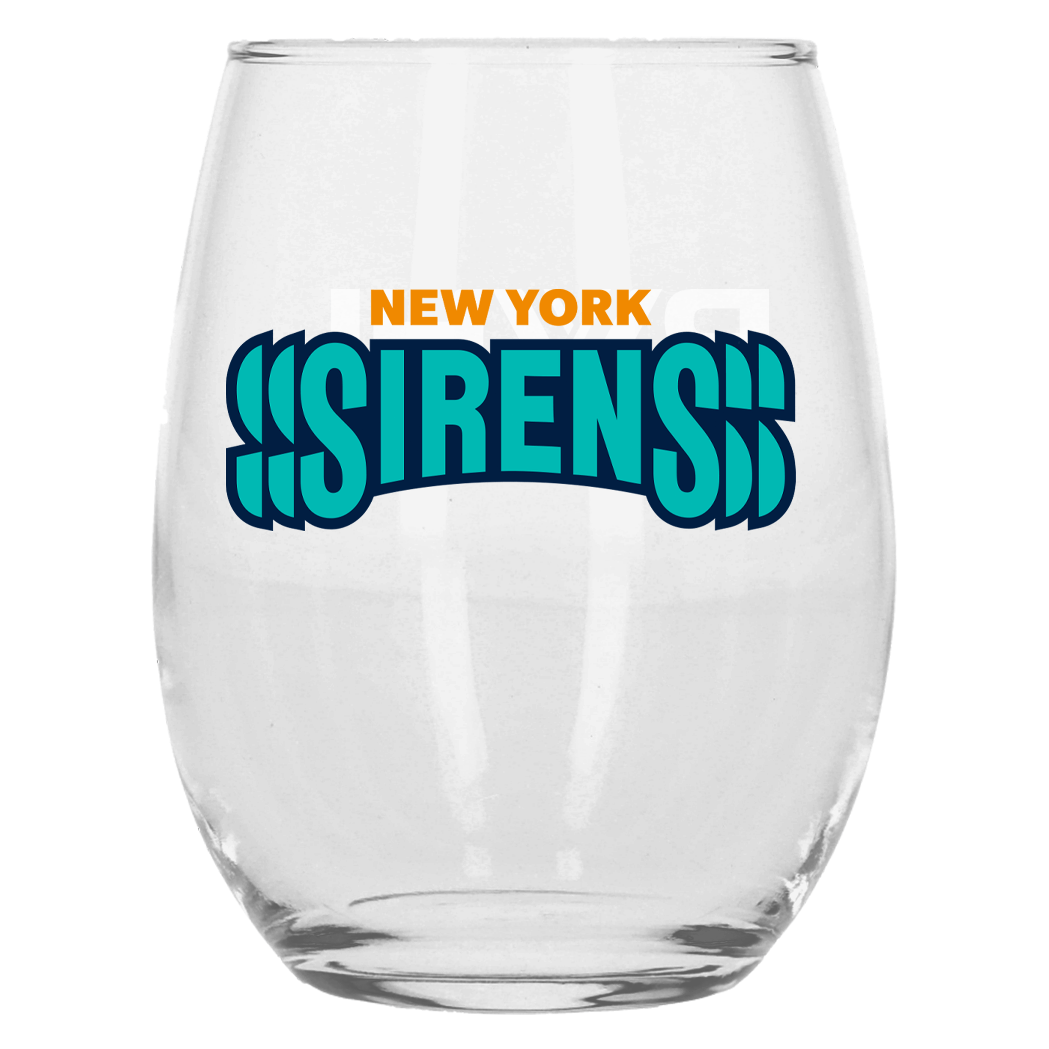 New York Sirens Stemless Wine Glass - Drinkware in Clear
