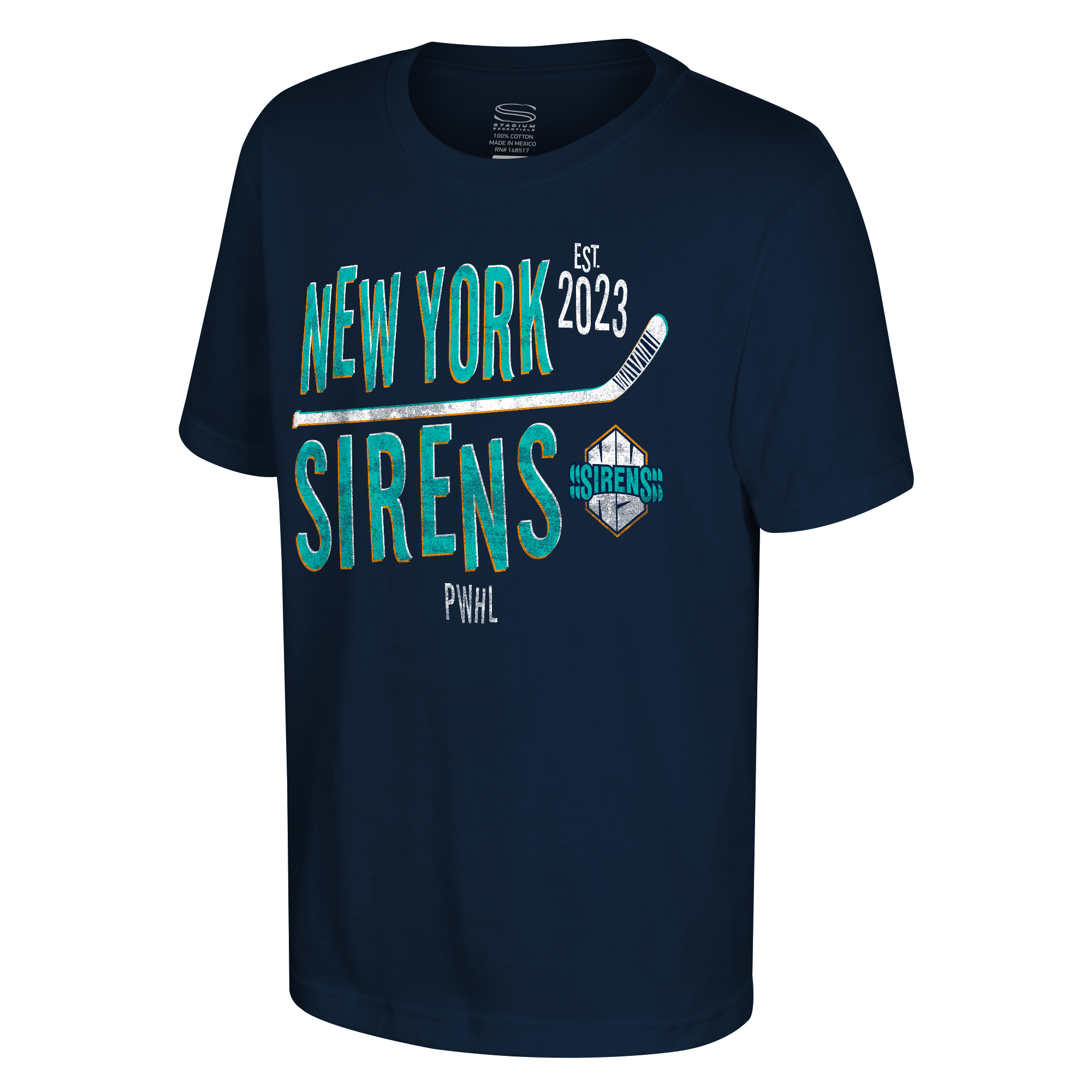 New York Sirens Youth Stadium Essentials Stick T-Shirt - T-Shirt in S