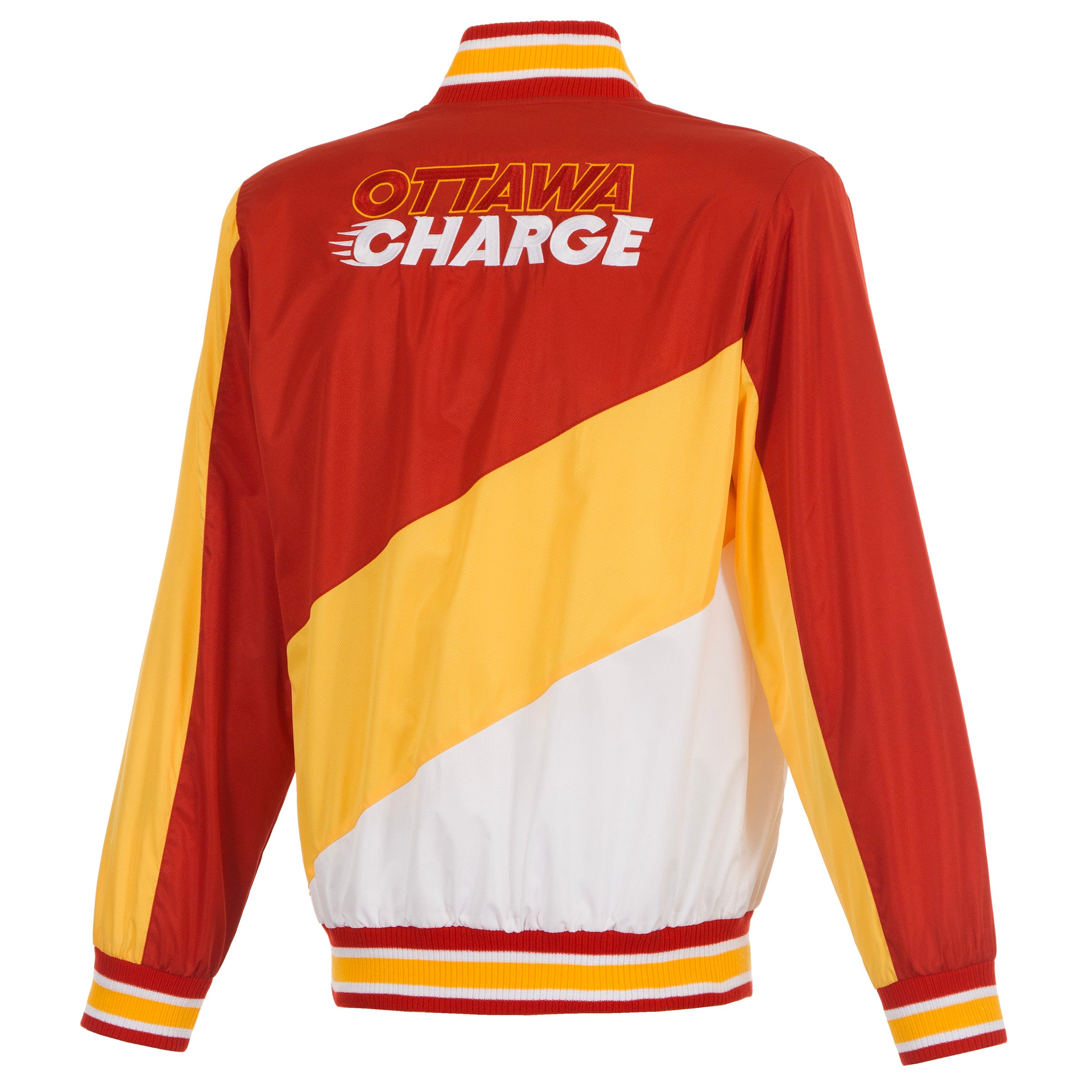 Ottawa Charge Adult Ripstop Nylon Colorblocked Jacket - Jacket in Red