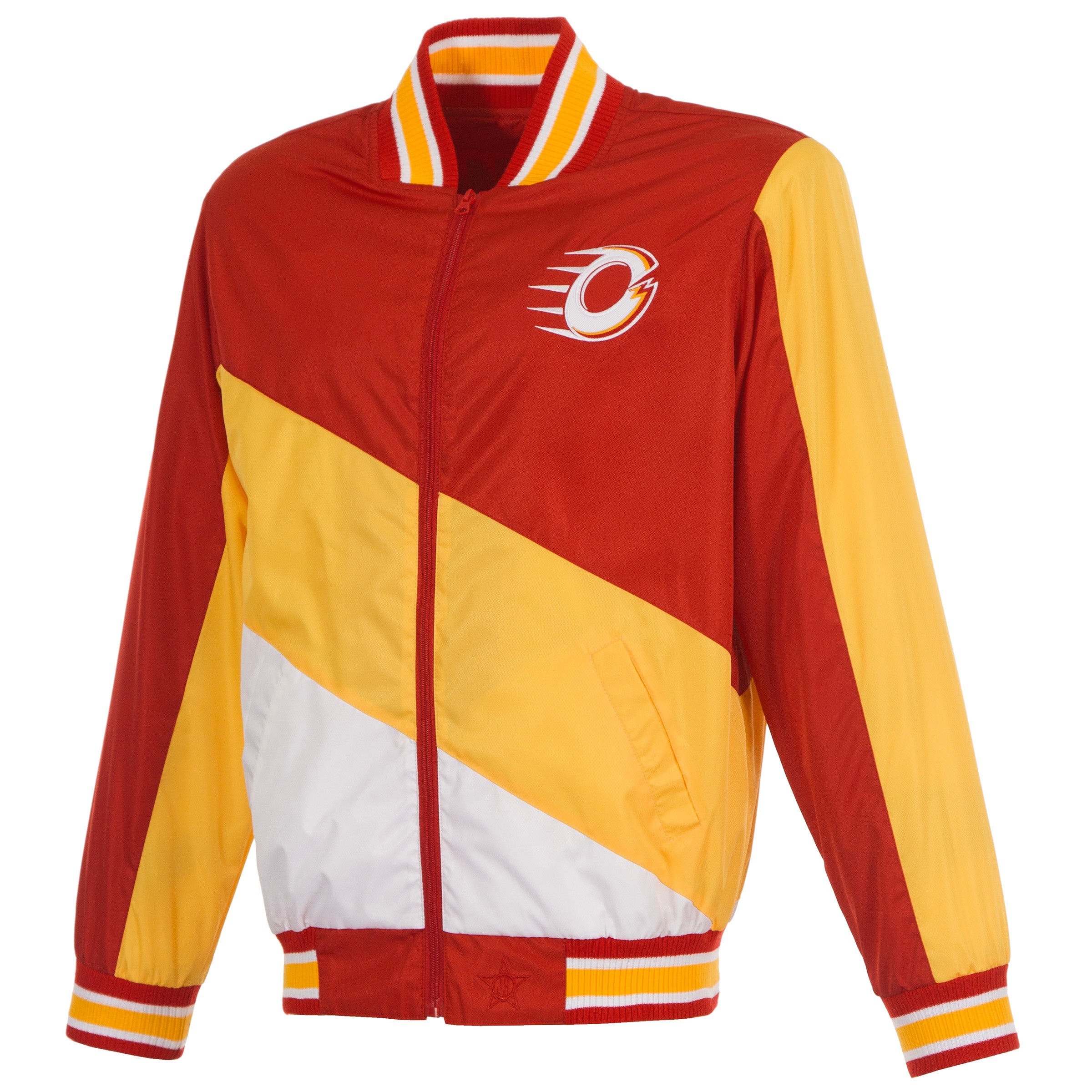 Ottawa Charge Adult Ripstop Nylon Colorblocked Jacket - Jacket in Red