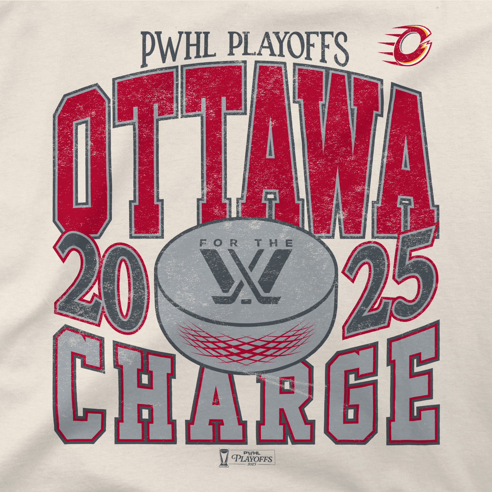 Ottawa Charge Adult Stadium Essentials Playoffs City Revolution 25 Urban T-Shirt - T-shirt in Cream