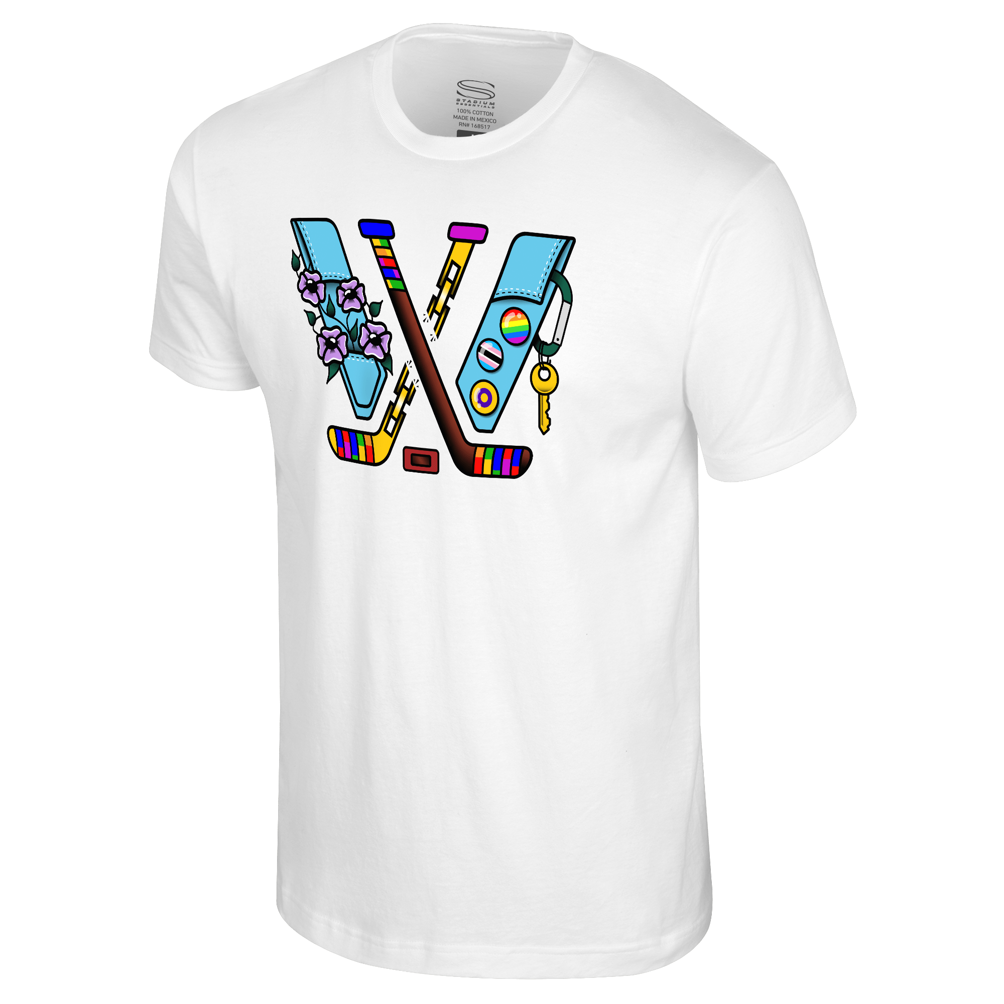 PWHL x ELI Adult Pride T-Shirt - T-Shirt in White