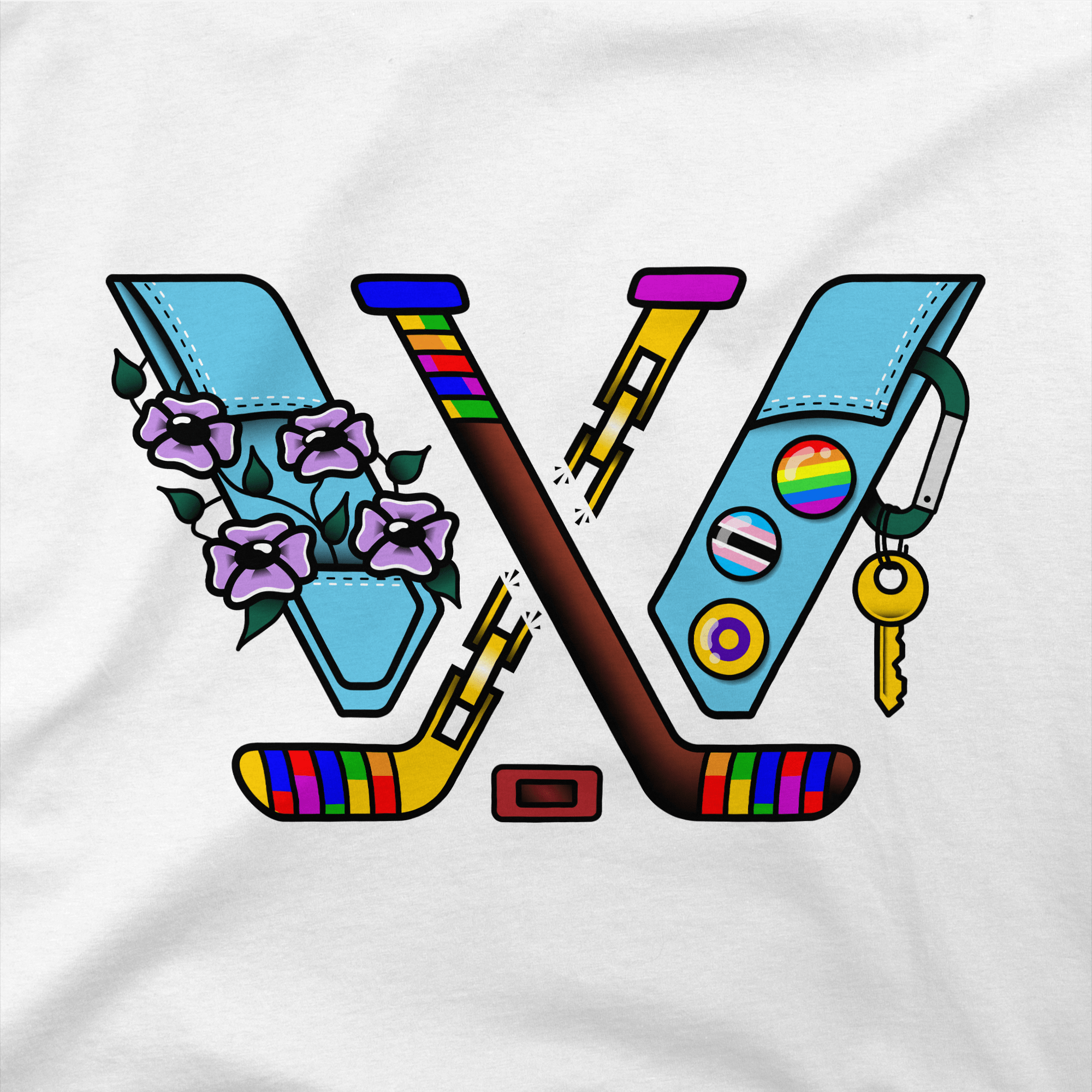 PWHL x ELI Adult Pride T-Shirt - T-Shirt in White