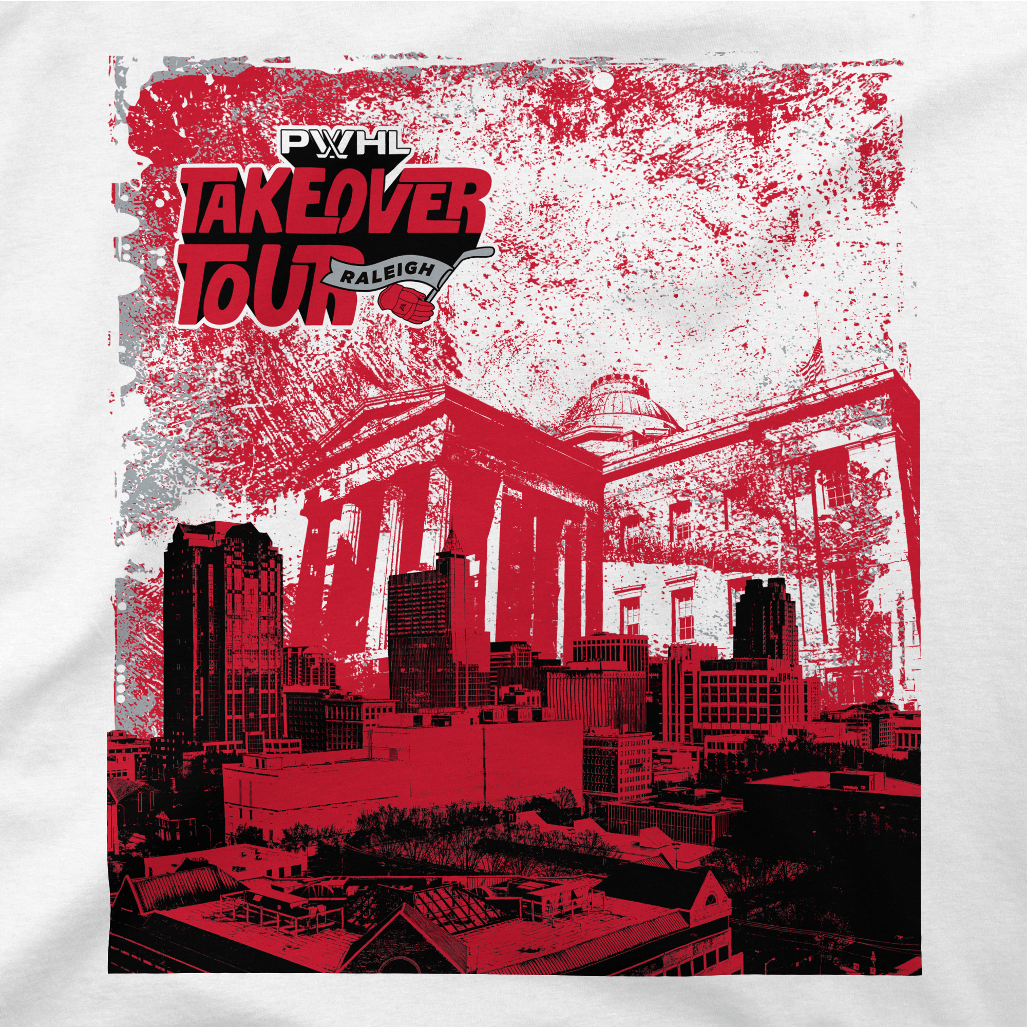 PWHL Adult Stadium Essentials Raleigh Takeover City Photo Long Sleeve T-Shirt - Long Sleeve T-Shirt in S