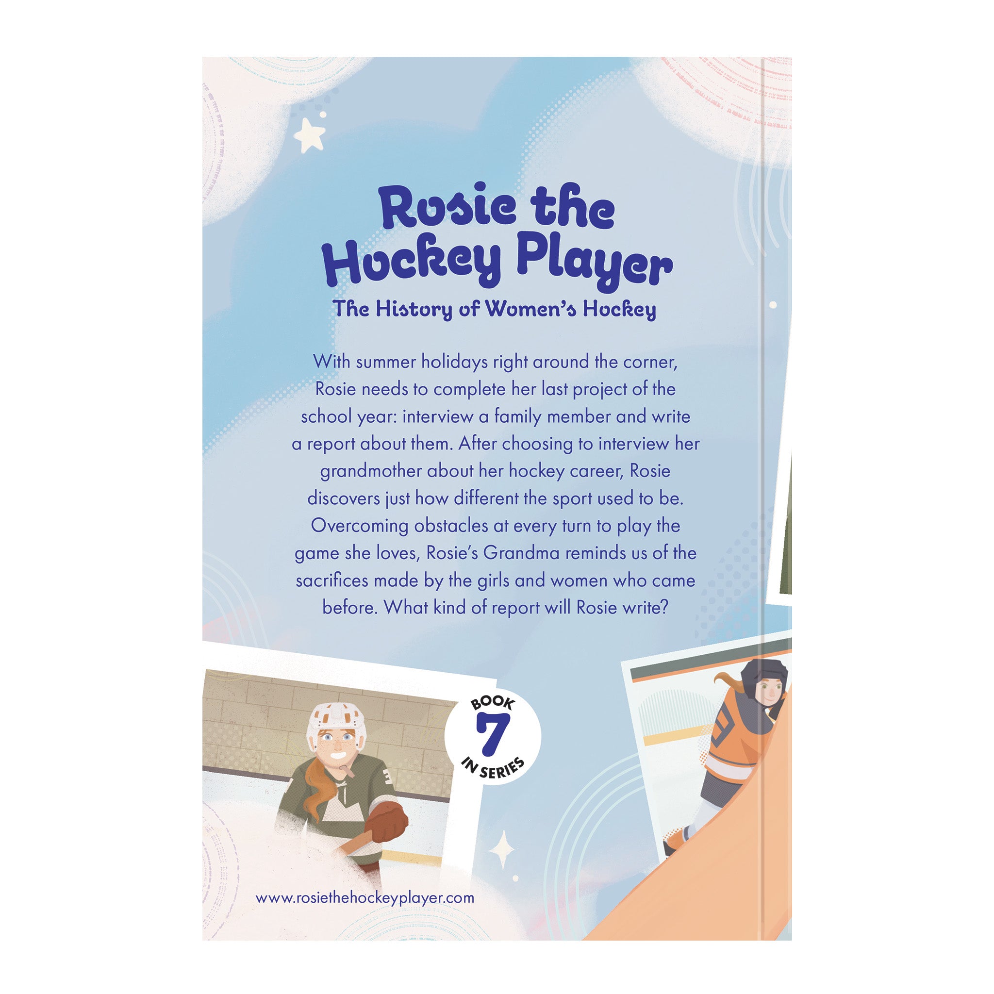 Rosie the Hockey Player: The History of Women’s Hockey Book - Book in Blue