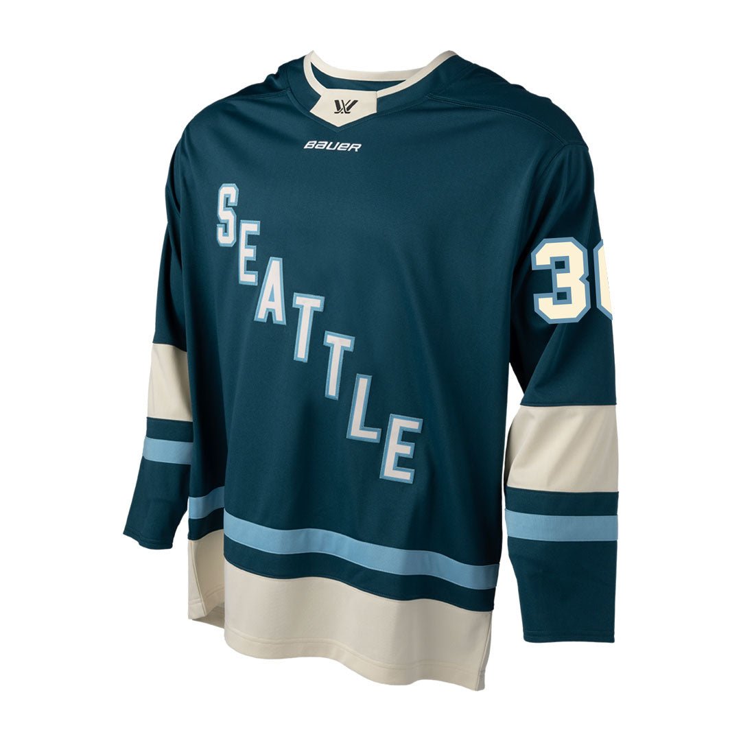 Corinne Schroeder 30 PWHL Seattle jersey side - teal colour