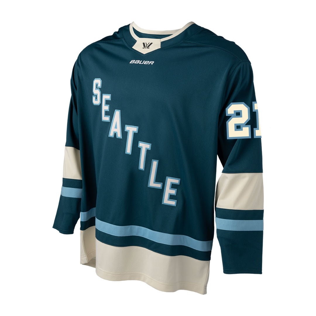 Hilary Knight 21 PWHL Seattle jersey side - teal color