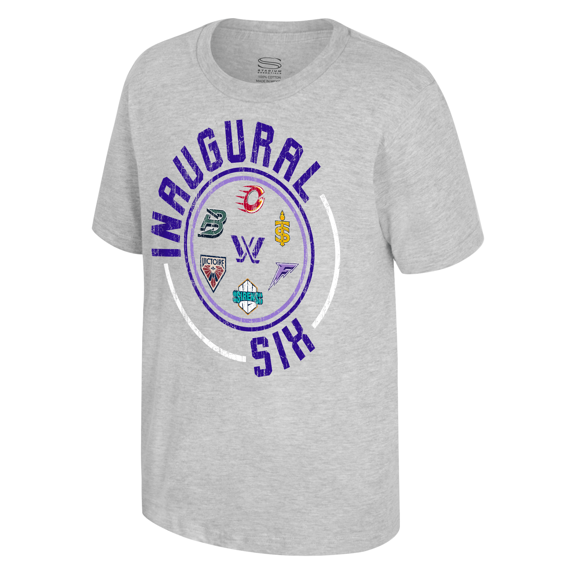 PWHL Youth Stadium Essentials Inaugural Six T-Shirt - T-Shirt in Gray