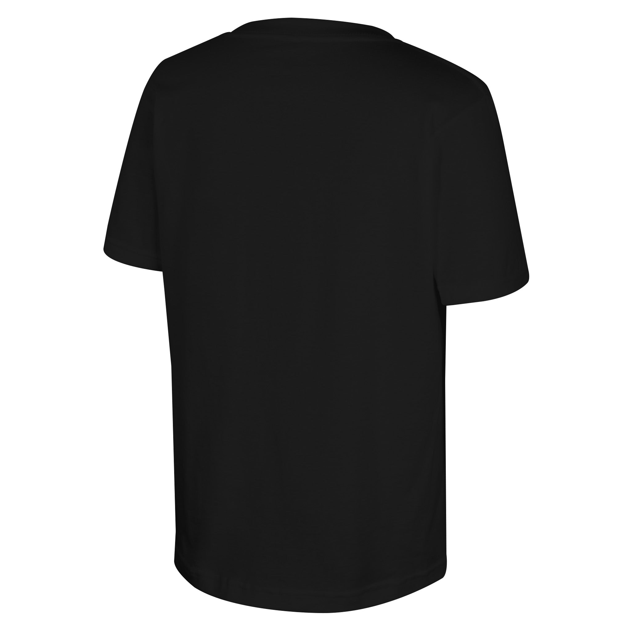 Black t-shirt on a white background
