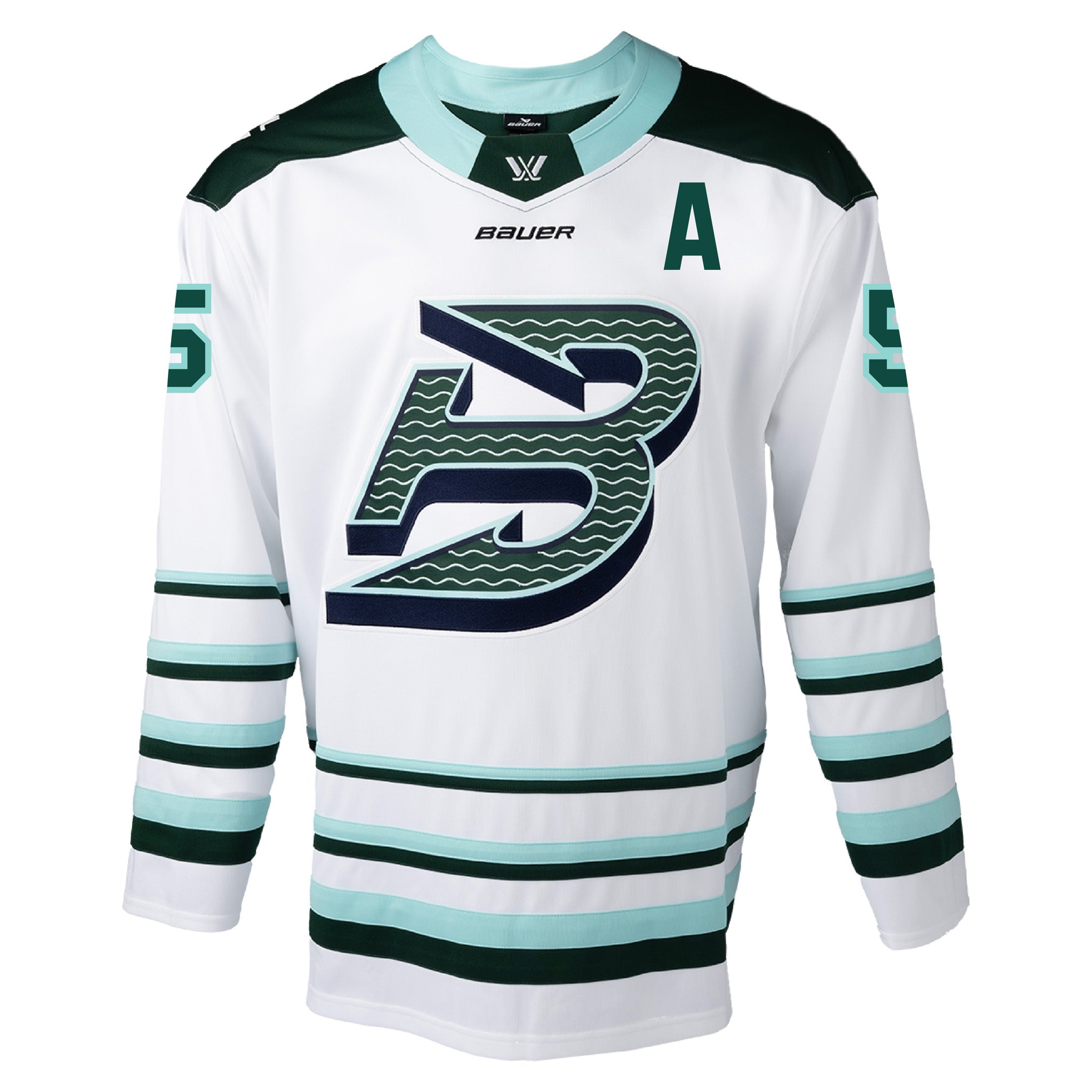 Adult Boston Fleet Megan Keller Bauer Replica Away Jersey in white #5 front