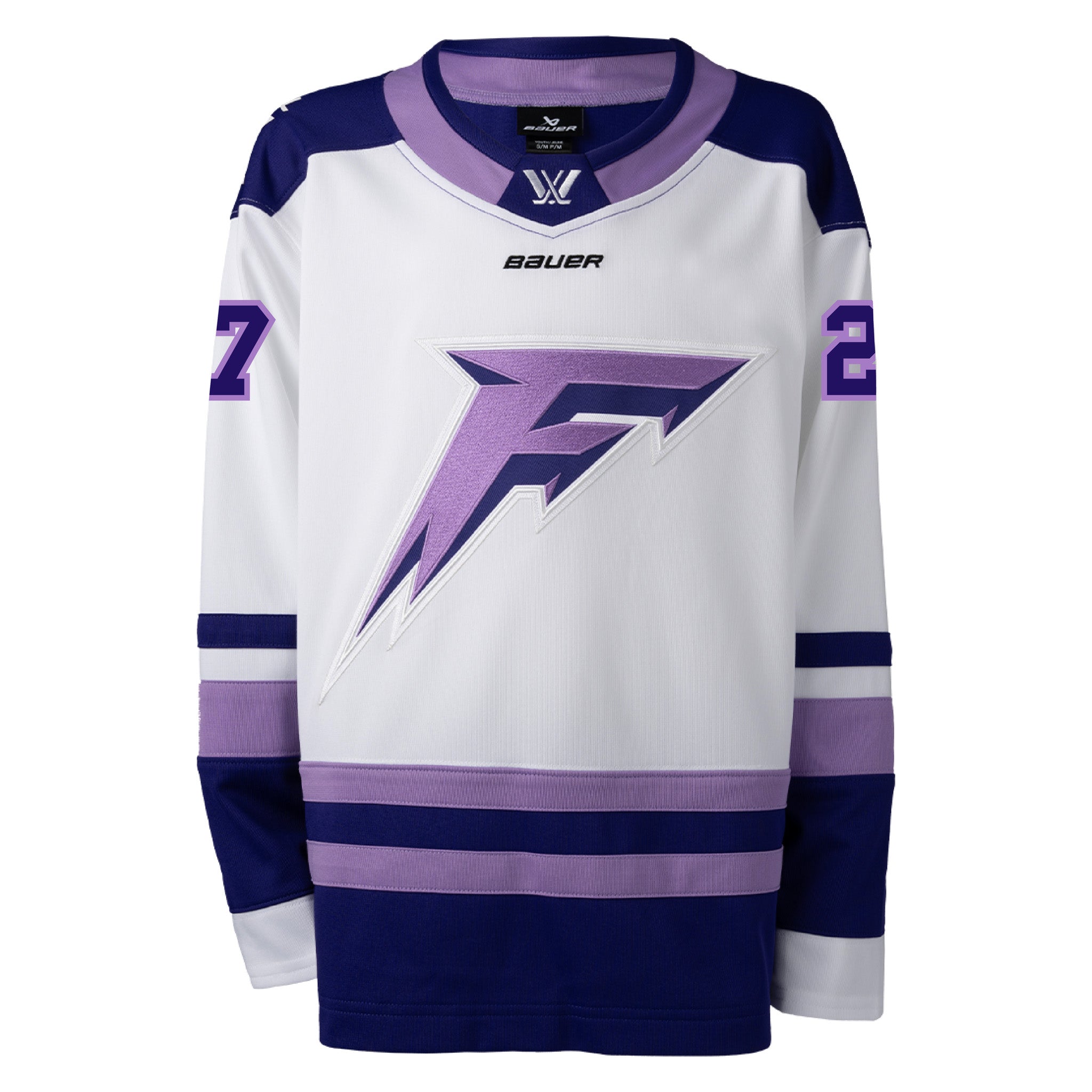 Adult Minnesota Frost Taylor Heise Bauer Replica Away Jersey in white front