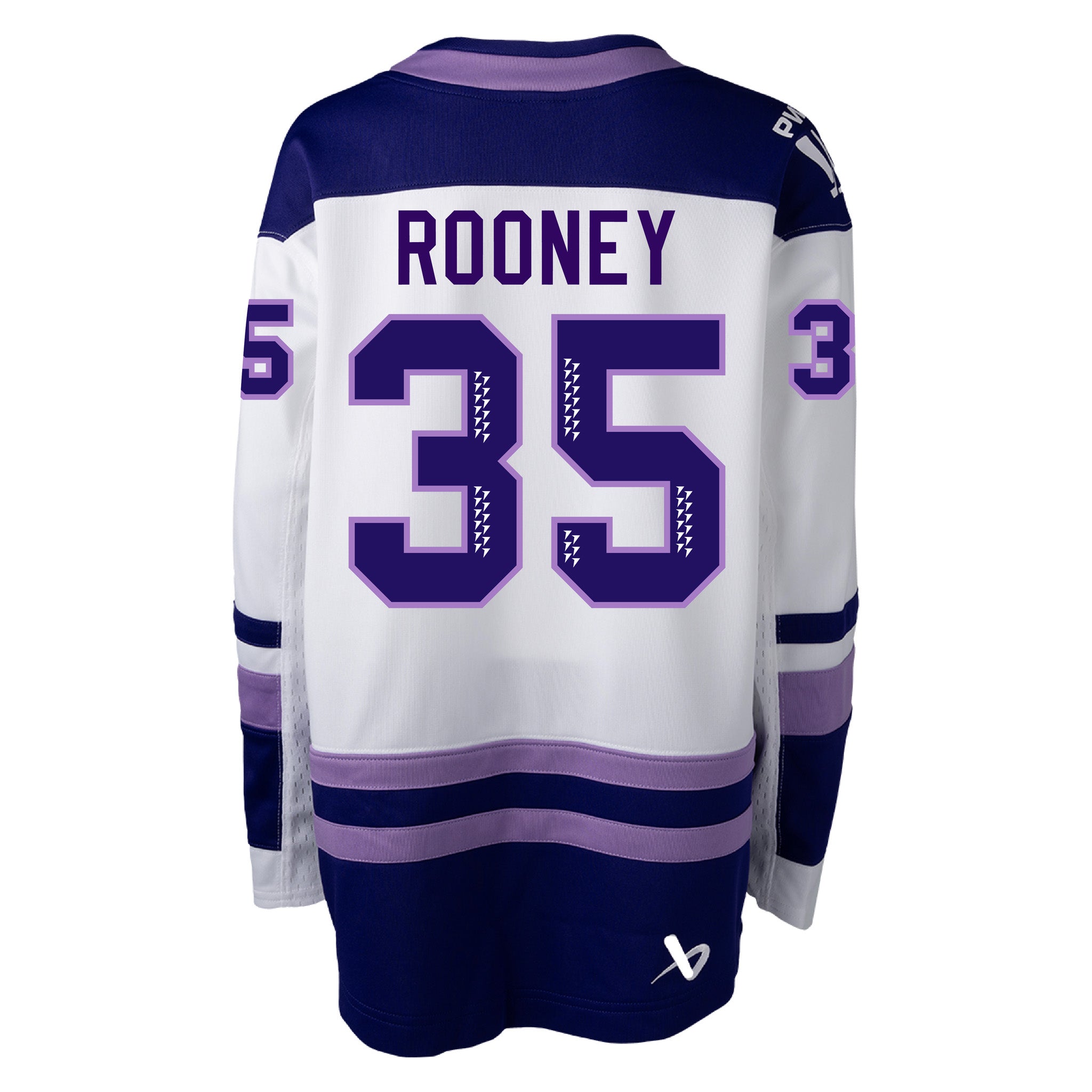 Adult Minnesota Frost Maddie Rooney Bauer Replica Away Jersey in white back