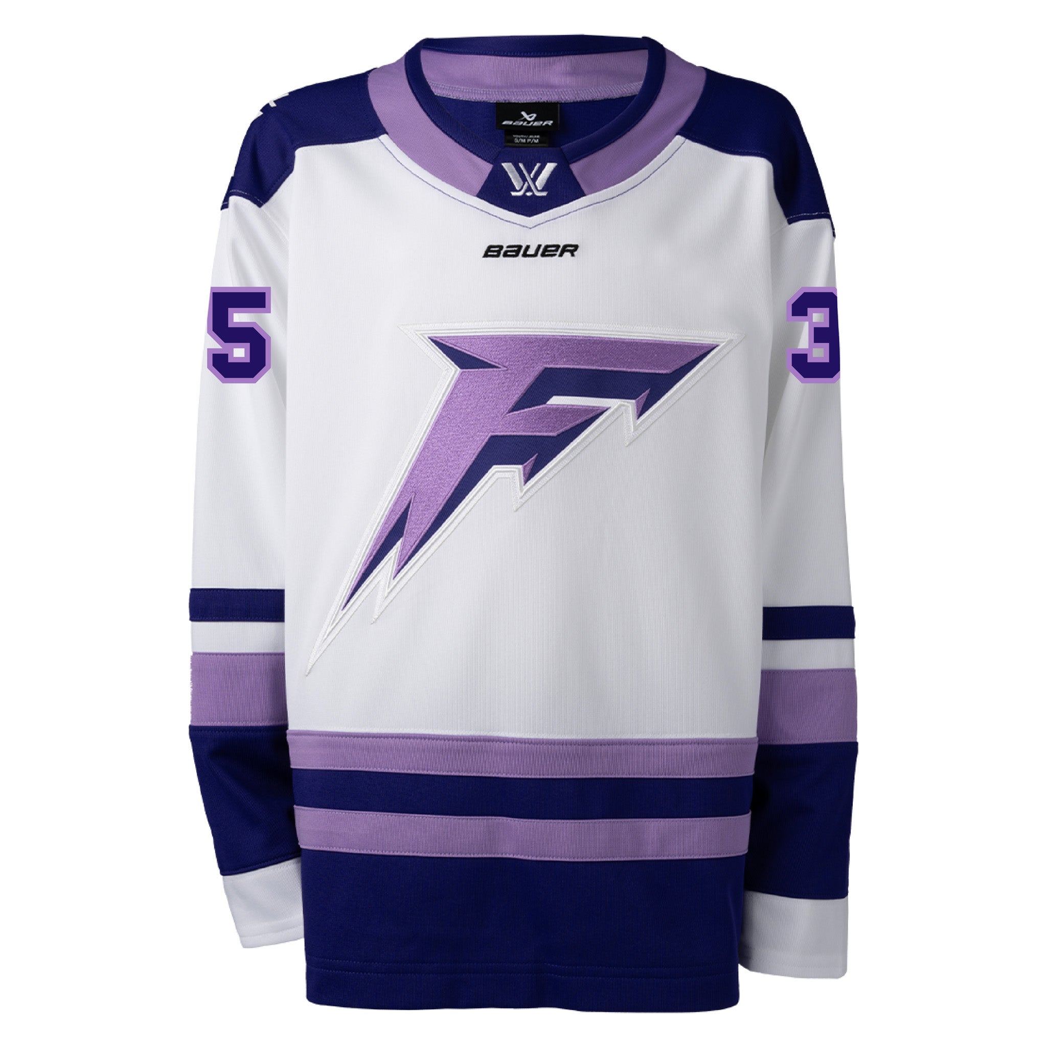 Adult Minnesota Frost Maddie Rooney Bauer Replica Away Jersey in white front