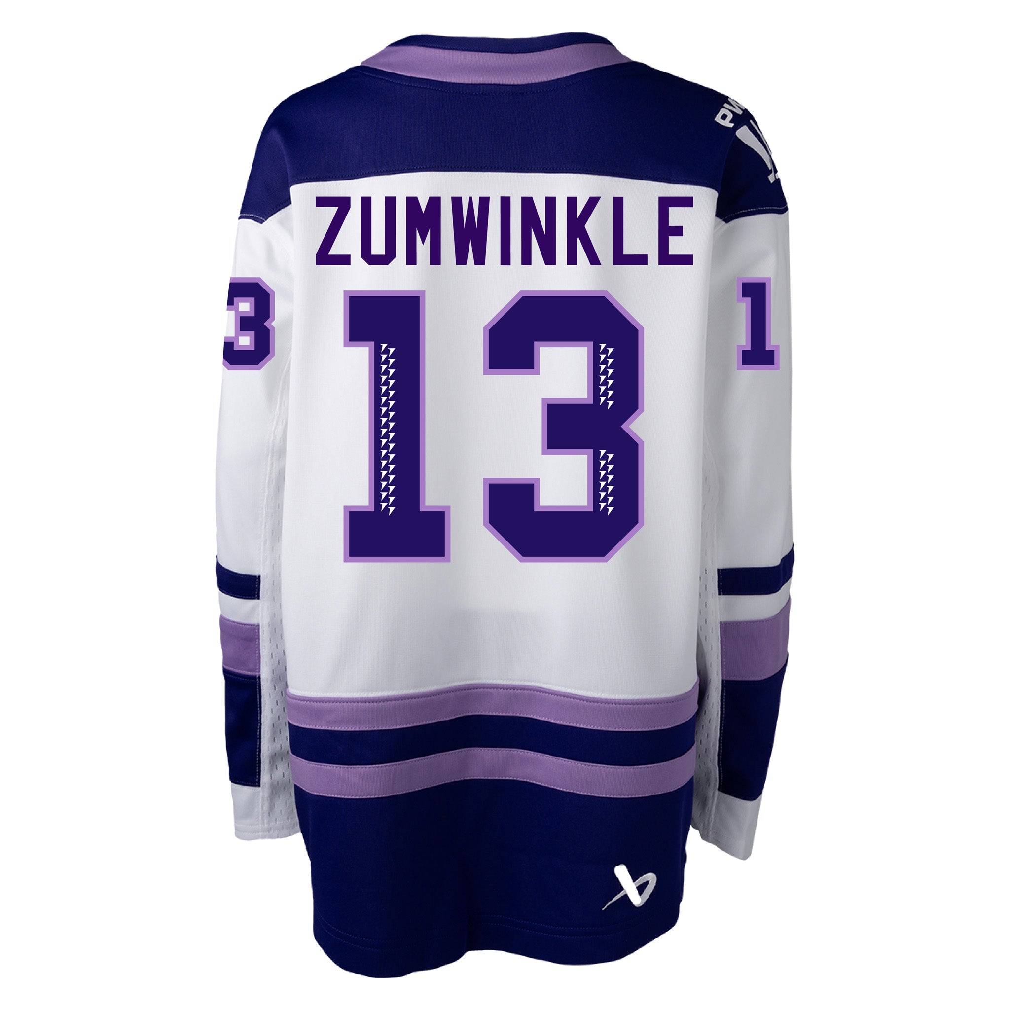 Adult Minnesota Frost Grace Zumwinkle Bauer Replica Away Jersey in white back
