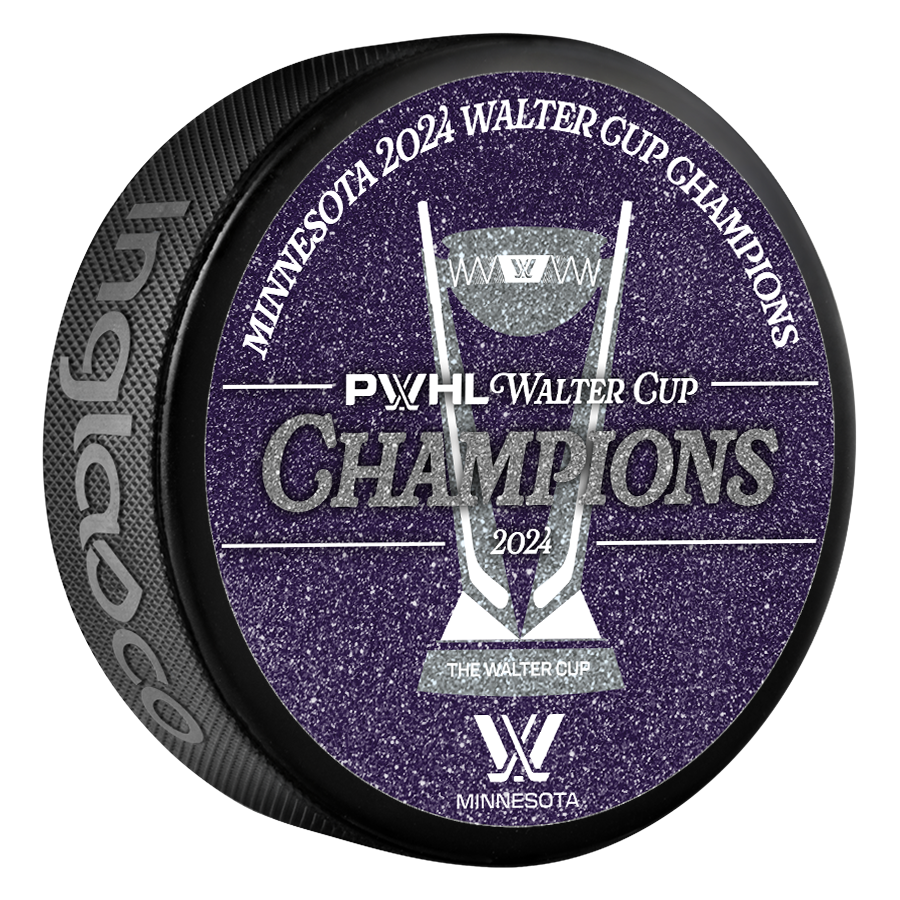 Minnesota PWHL Walter Cup Champions Glitter Puck