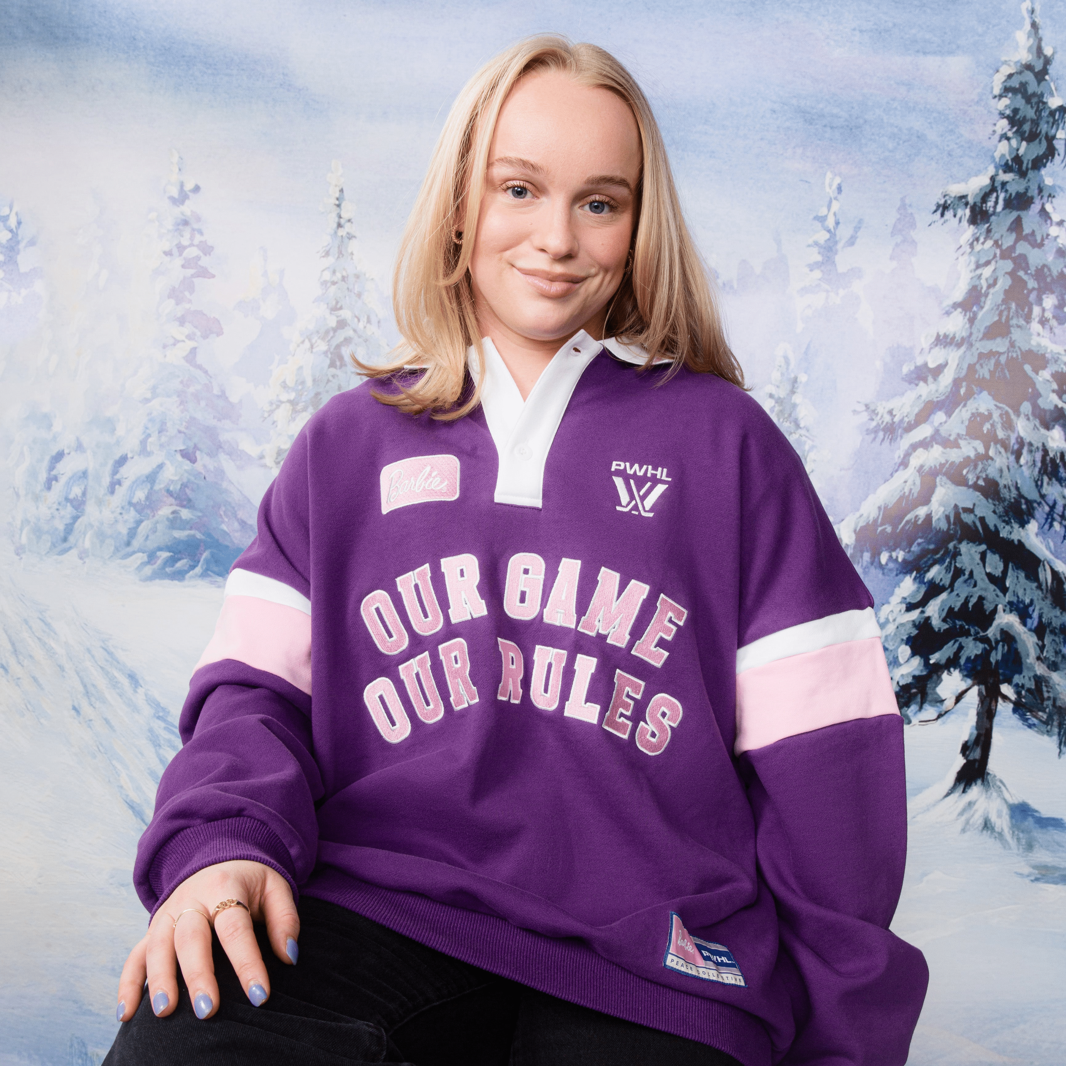 PWHL x Barbie by Peace Collective Adult Oversized Rugby Shirt - Polo in S