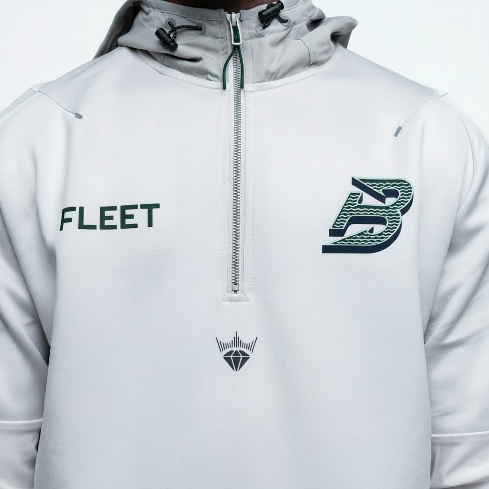 gray jacket with 'Fleet' and logo on a white background