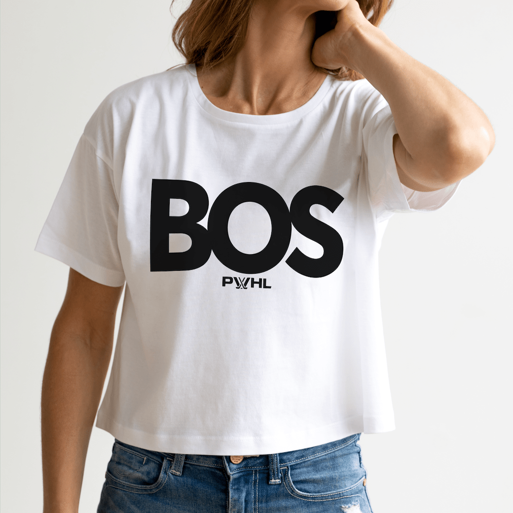 Boston Boxy Crop T-Shirt - T-Shirt in Black