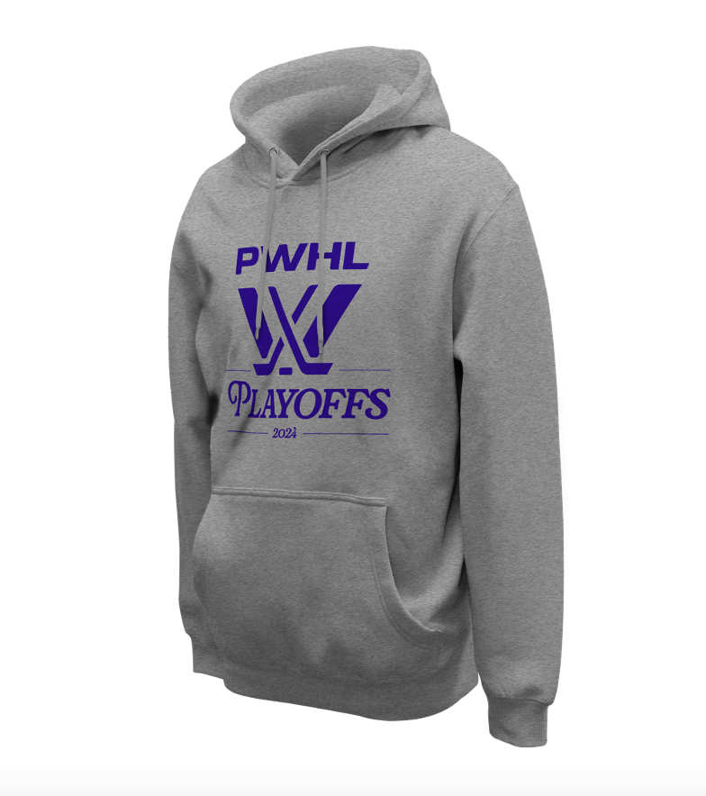 PWHL Playoffs Sticks Logo Hoodie - Hoodie in Gray