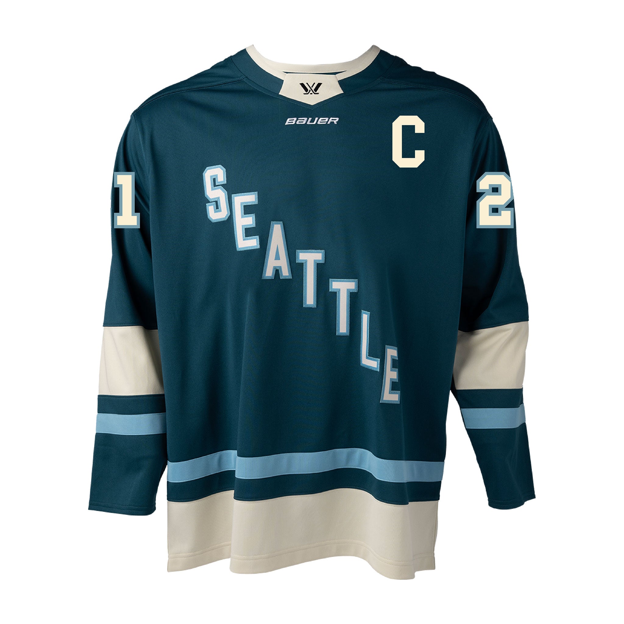 Hilary Knight 21 PWHL Seattle jersey back - green color