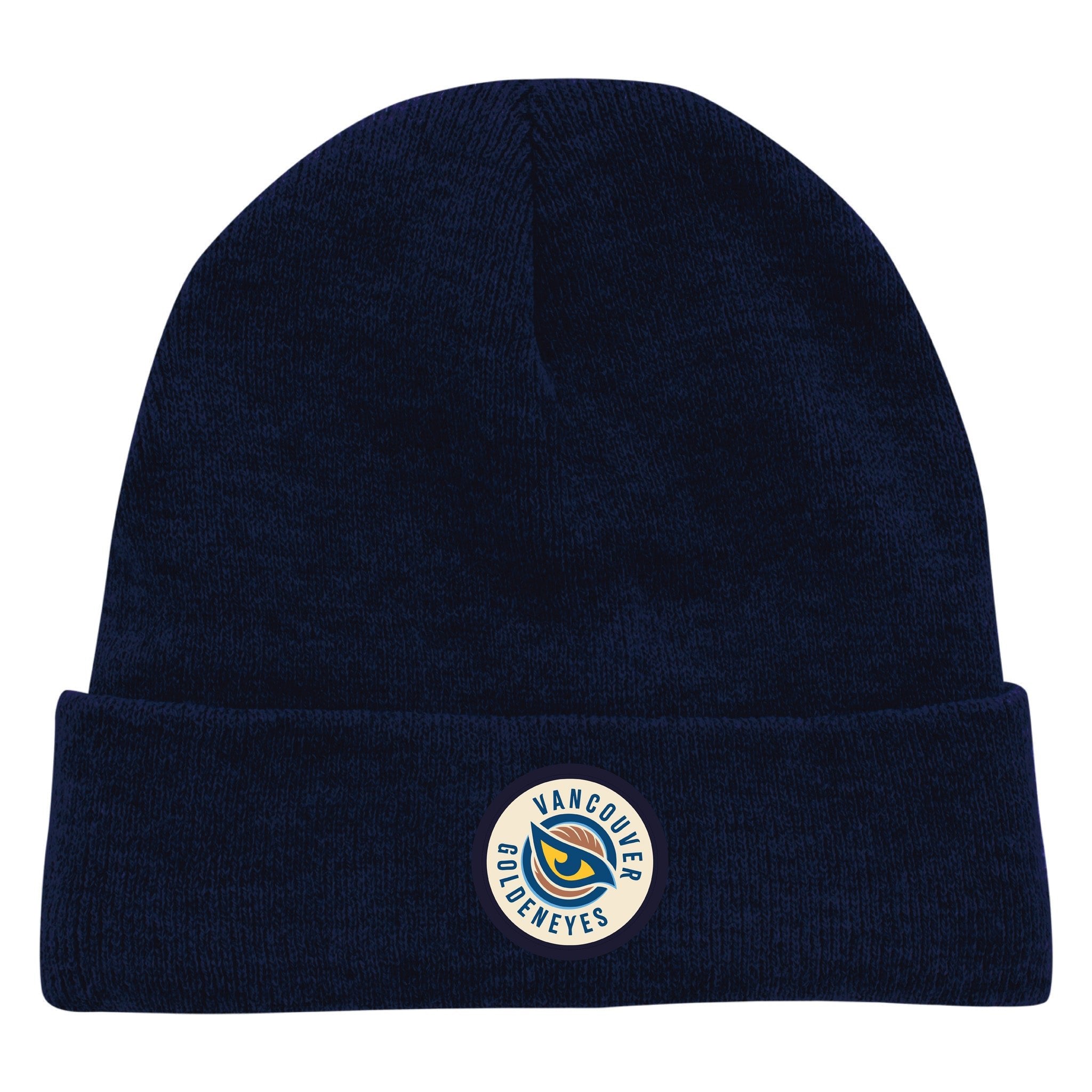 Navy Adult Vancouver Goldeneyes Ahead Newfoundland Beanie with Vancouver Goldeneyes Logo