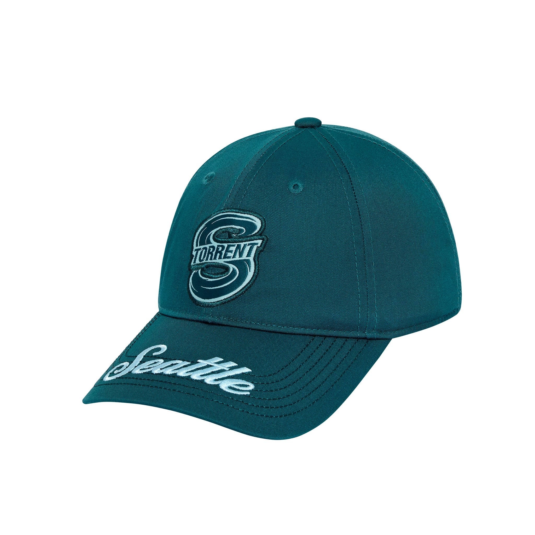 Teal cap with 'Torrent' logo on a white background