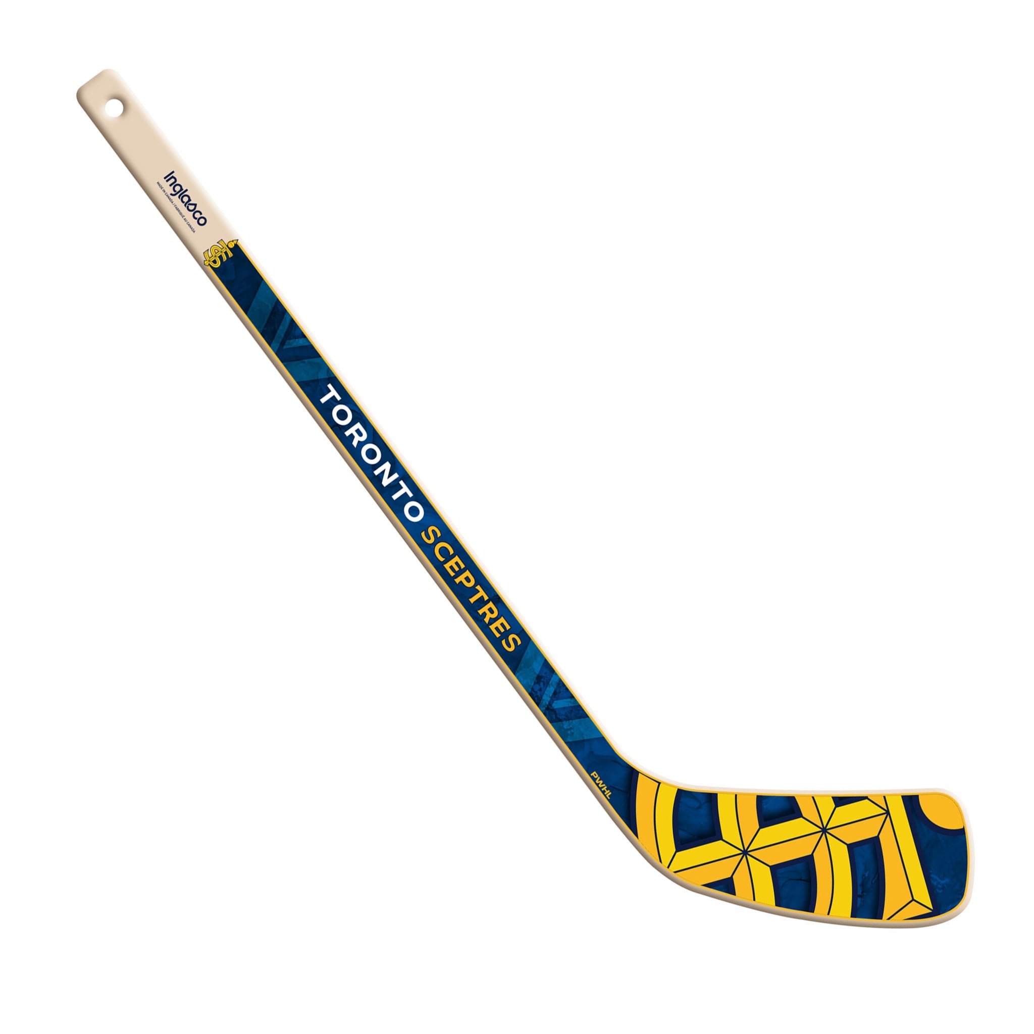 Hockey stick with 'Toronto Sceptres' branding on a white background