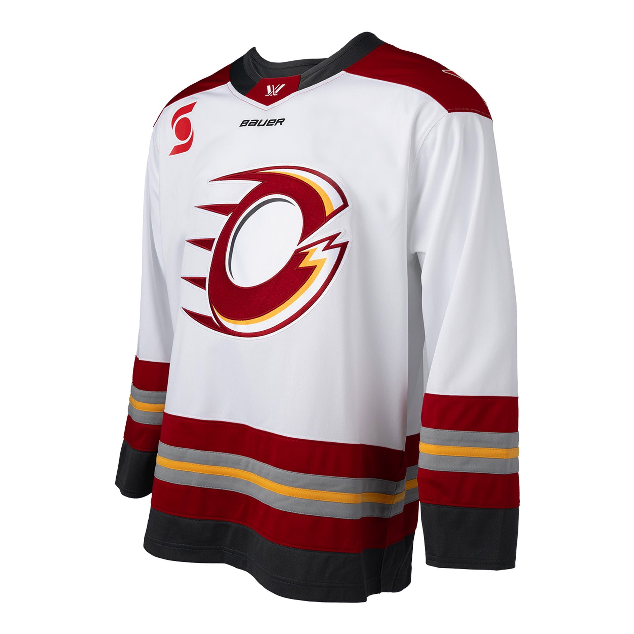Adult Ottawa Charge Bauer Replica Away Jersey in white side