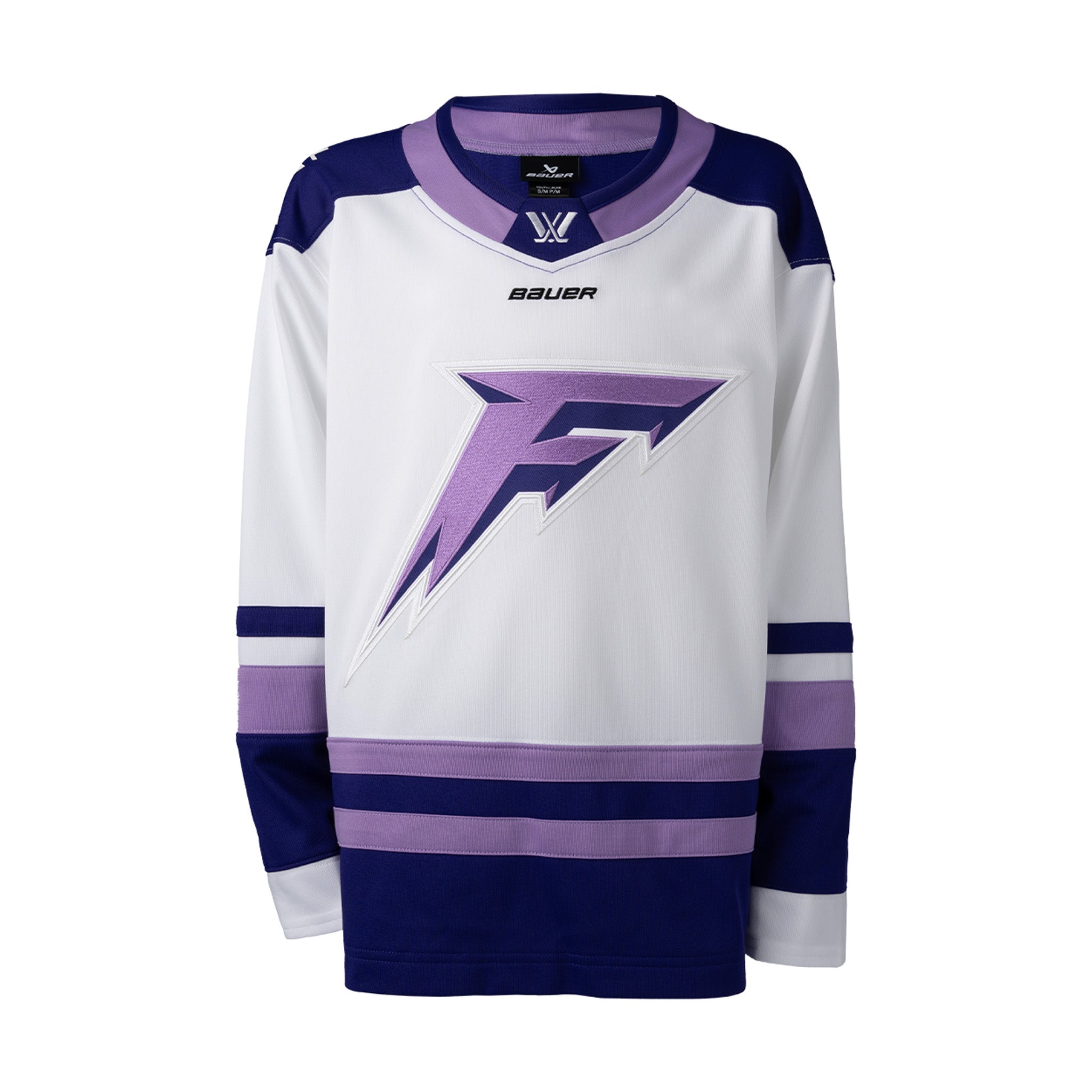 Youth Minnesota Frost Bauer Replica Away Jersey in white front