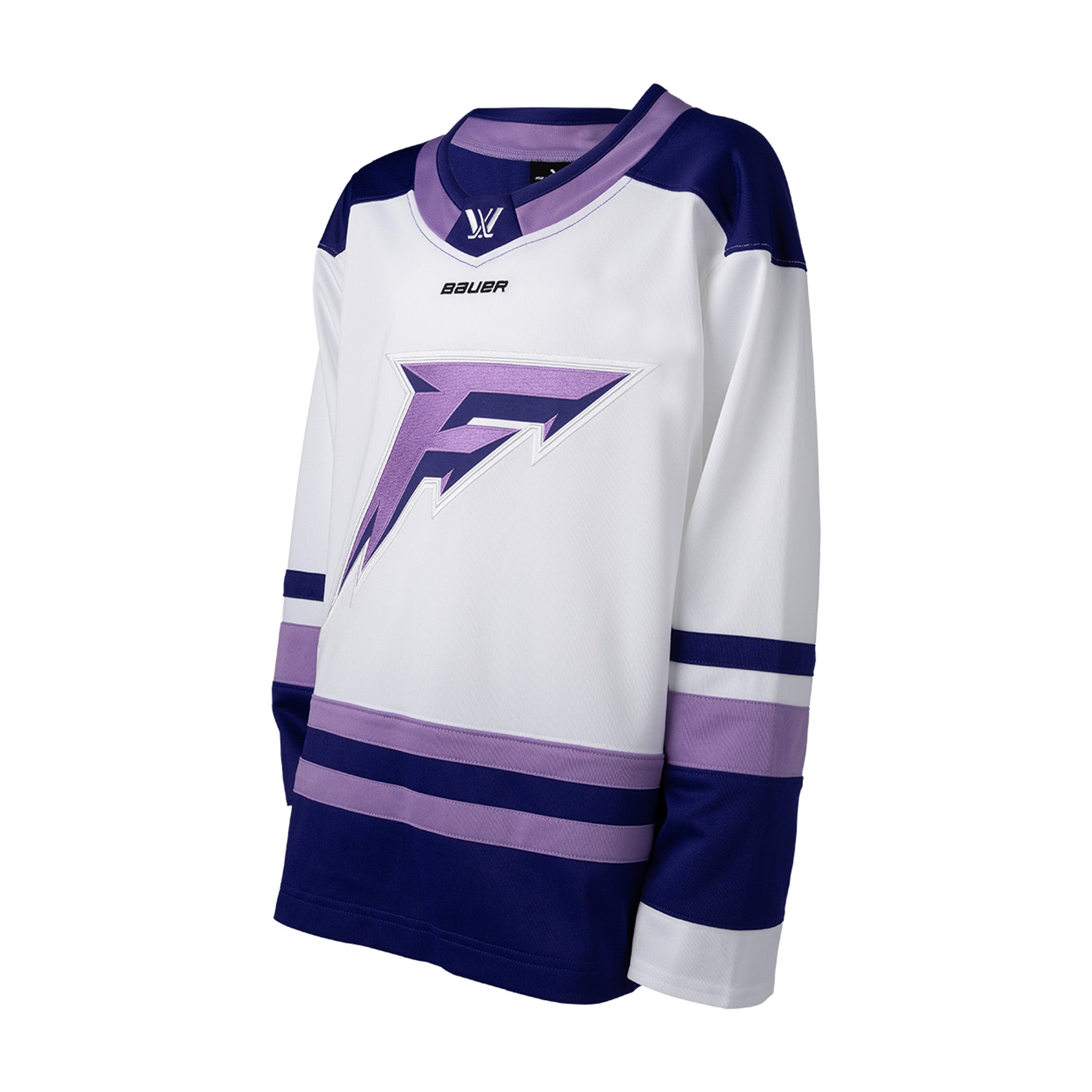 Youth Minnesota Frost Bauer Replica Away Jersey in white side