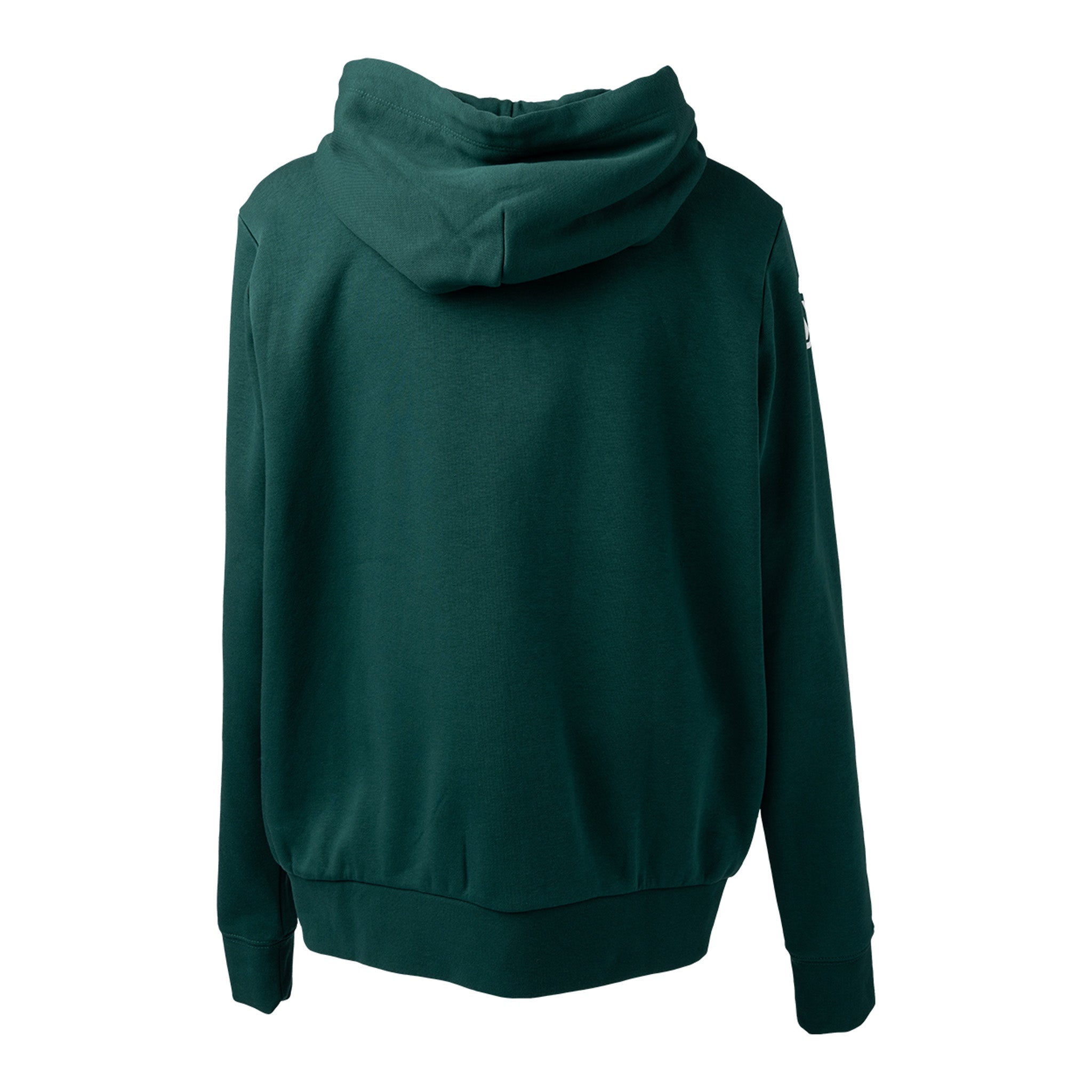 Green hoodie on a white background