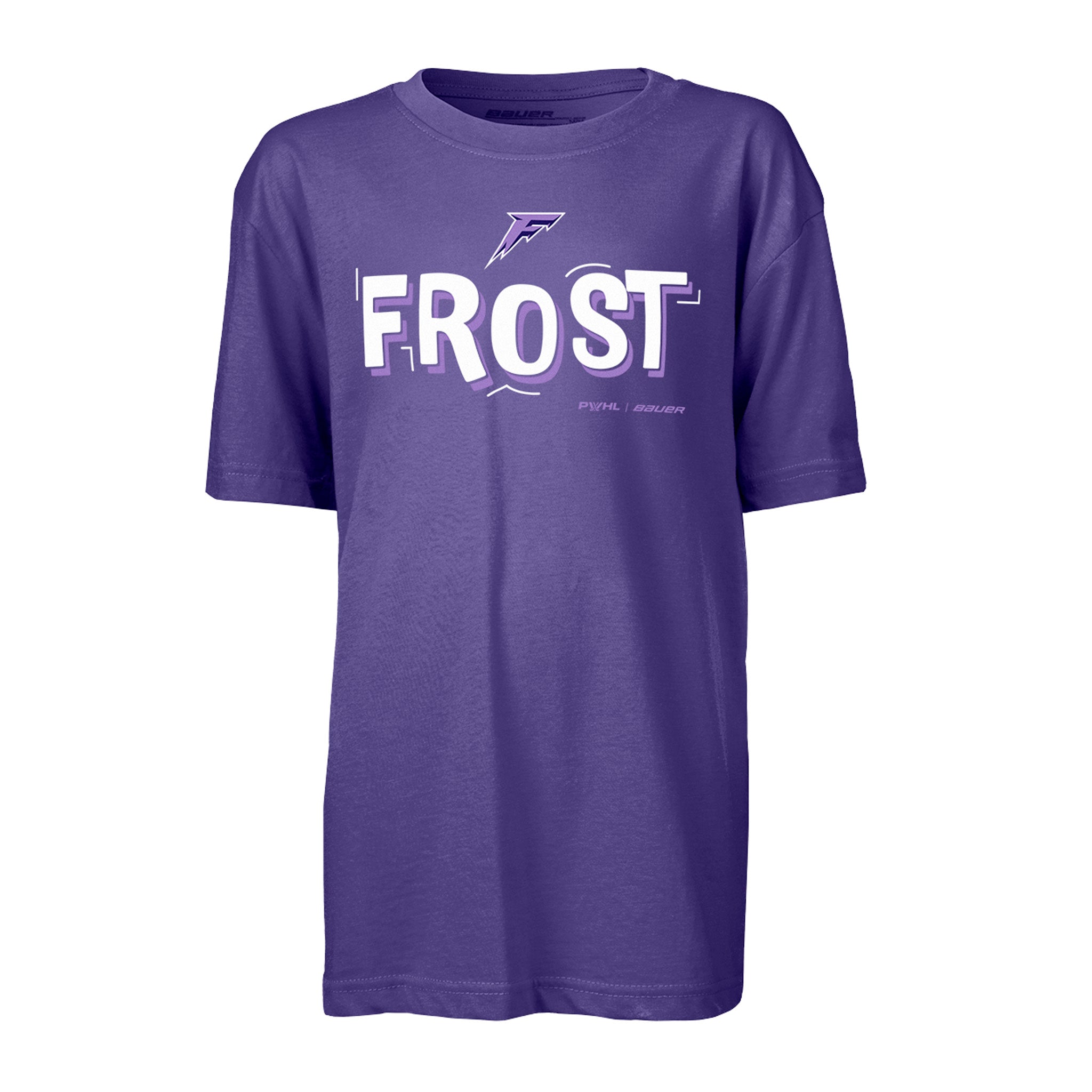 Youth Minnesota Frost Bauer Graphic T-Shirt in purple