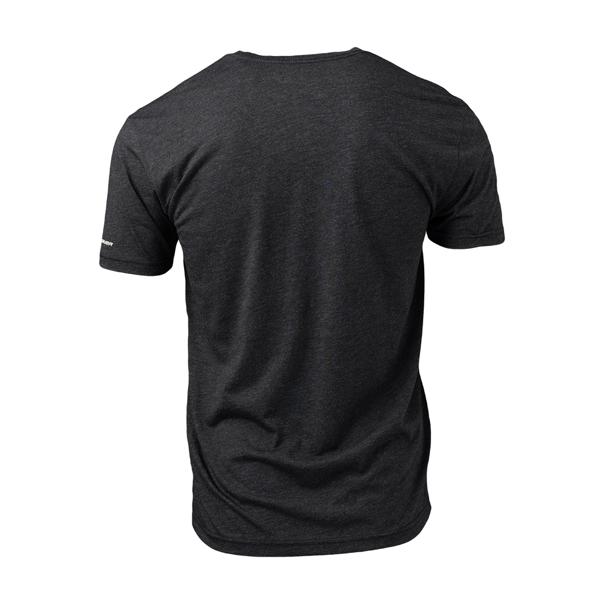 Black t-shirt on a white background