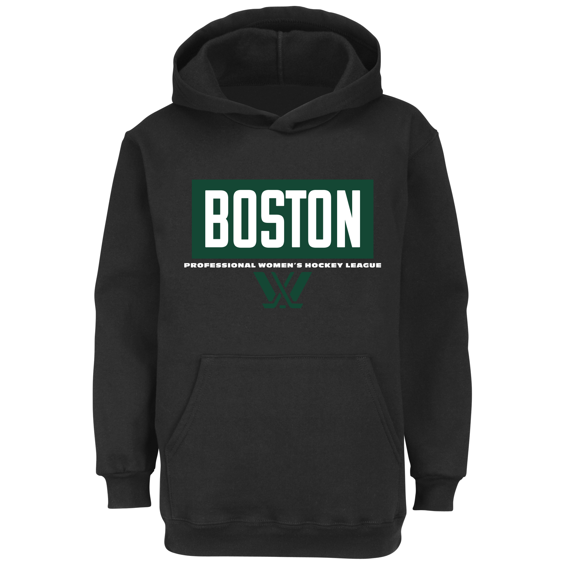 Boston Block Youth Hoodie - Hoodie in Black
