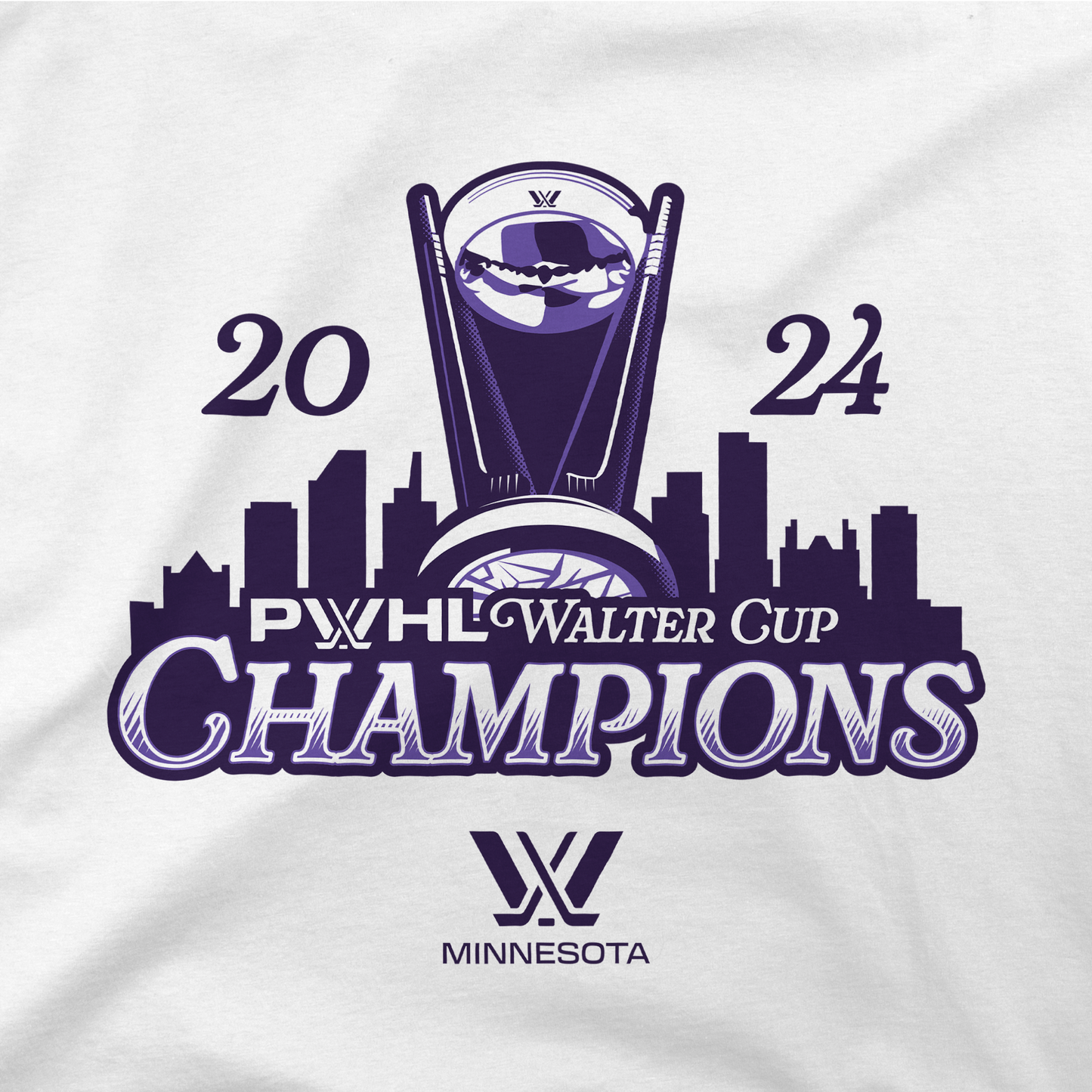 Minnesota PWHL Champions Skyline Graphic Stadium Essentials Hoodie