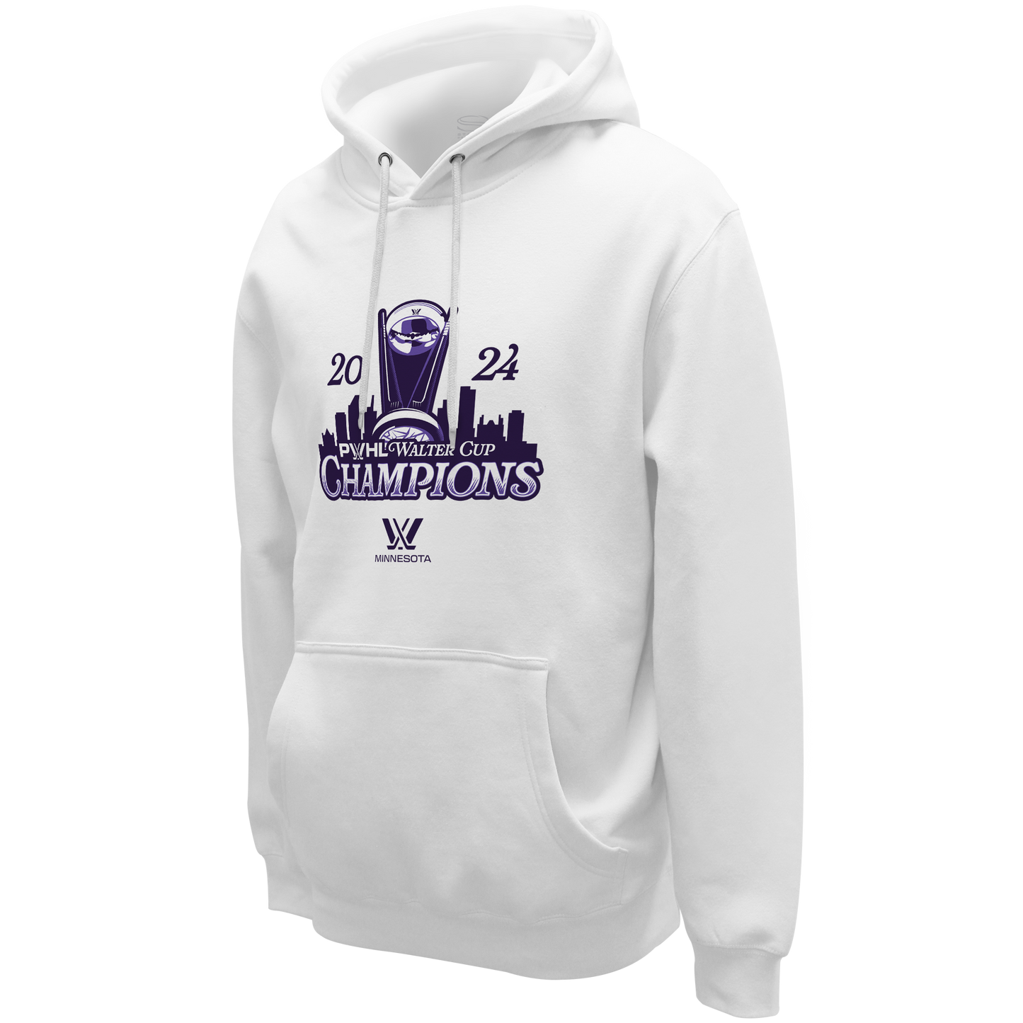 Minnesota PWHL Champions Skyline Graphic Stadium Essentials Hoodie