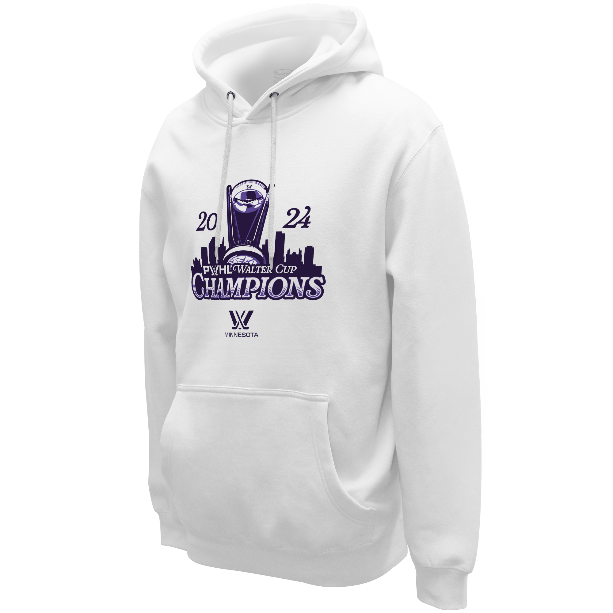 Minnesota PWHL Champions Skyline Graphic Stadium Essentials Hoodie - Hoodie in White