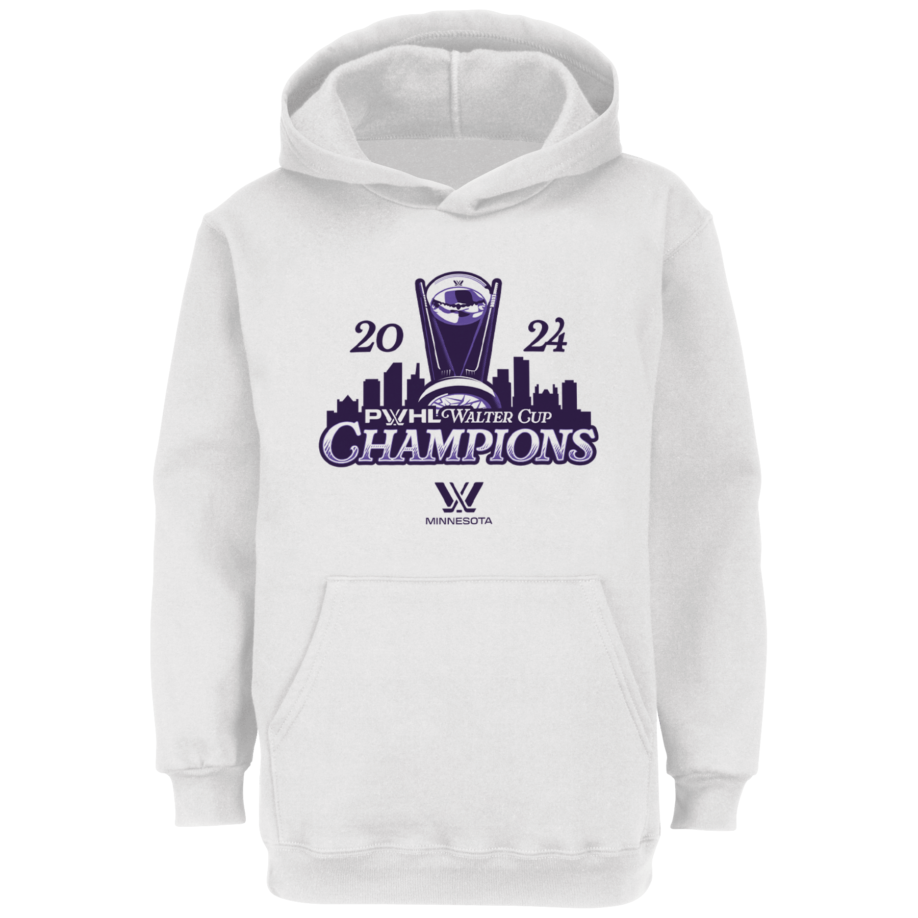 Minnesota PWHL Champions Skyline Graphic Stadium Essentials Hoodie - Hoodie in White