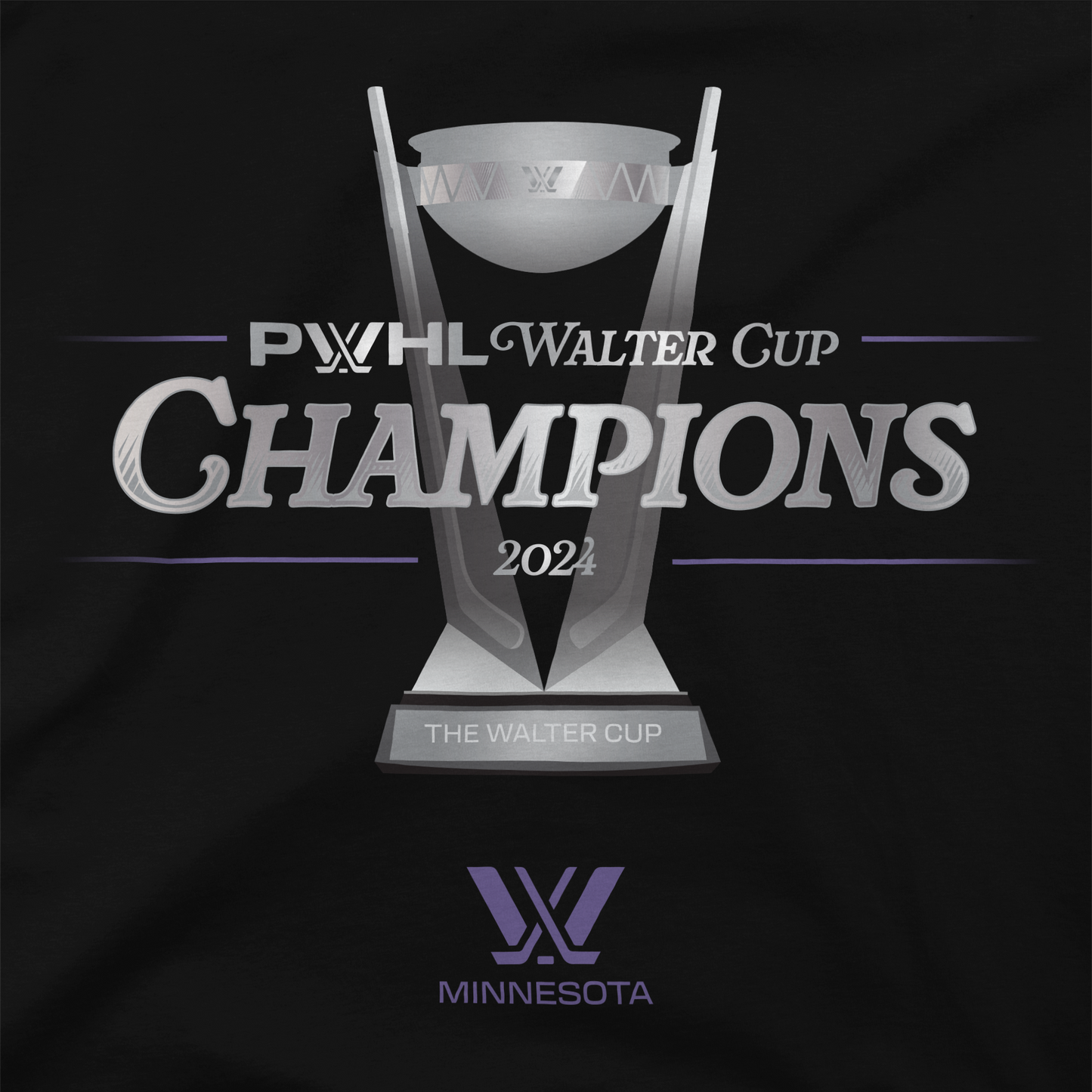 Minnesota PWHL Walter Cup Champions Trophy Graphic Stadium Essentials T-Shirt