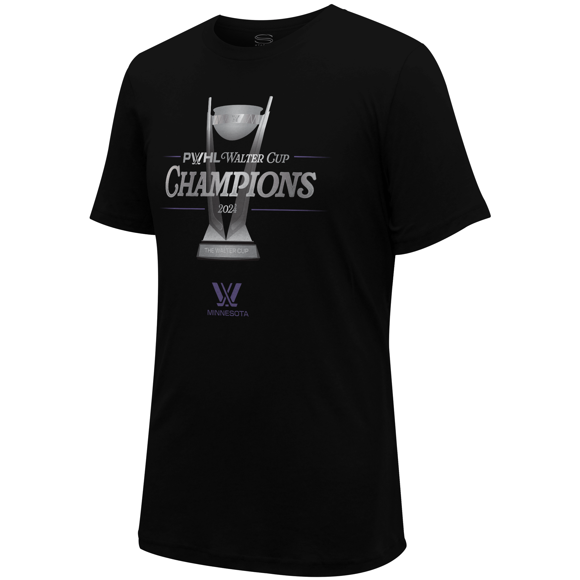 Minnesota PWHL Walter Cup Champions Trophy Graphic Stadium Essentials T-Shirt - T-Shirt in Black