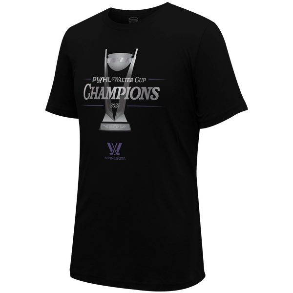 Minnesota PWHL Walter Cup Champions Trophy Graphic Stadium Essentials T-Shirt