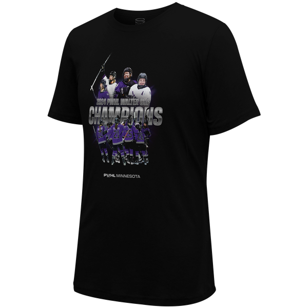 Minnesota PWHL Champions Burst Graphic Stadium Essentials T-Shirt