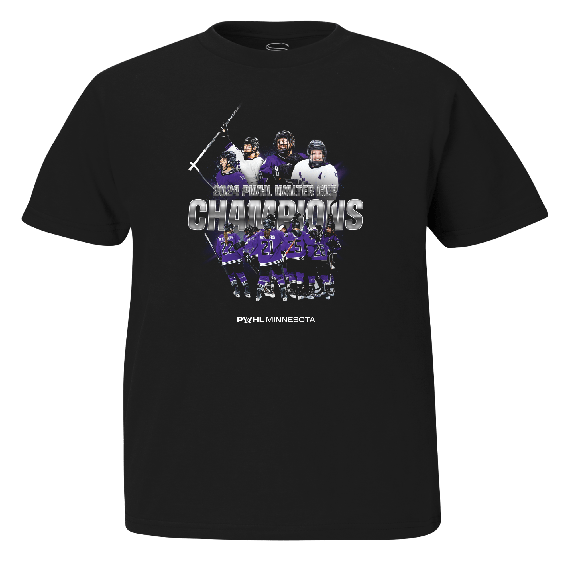 Minnesota PWHL Champions Burst Graphic Stadium Essentials T-Shirt - T-Shirt in Black