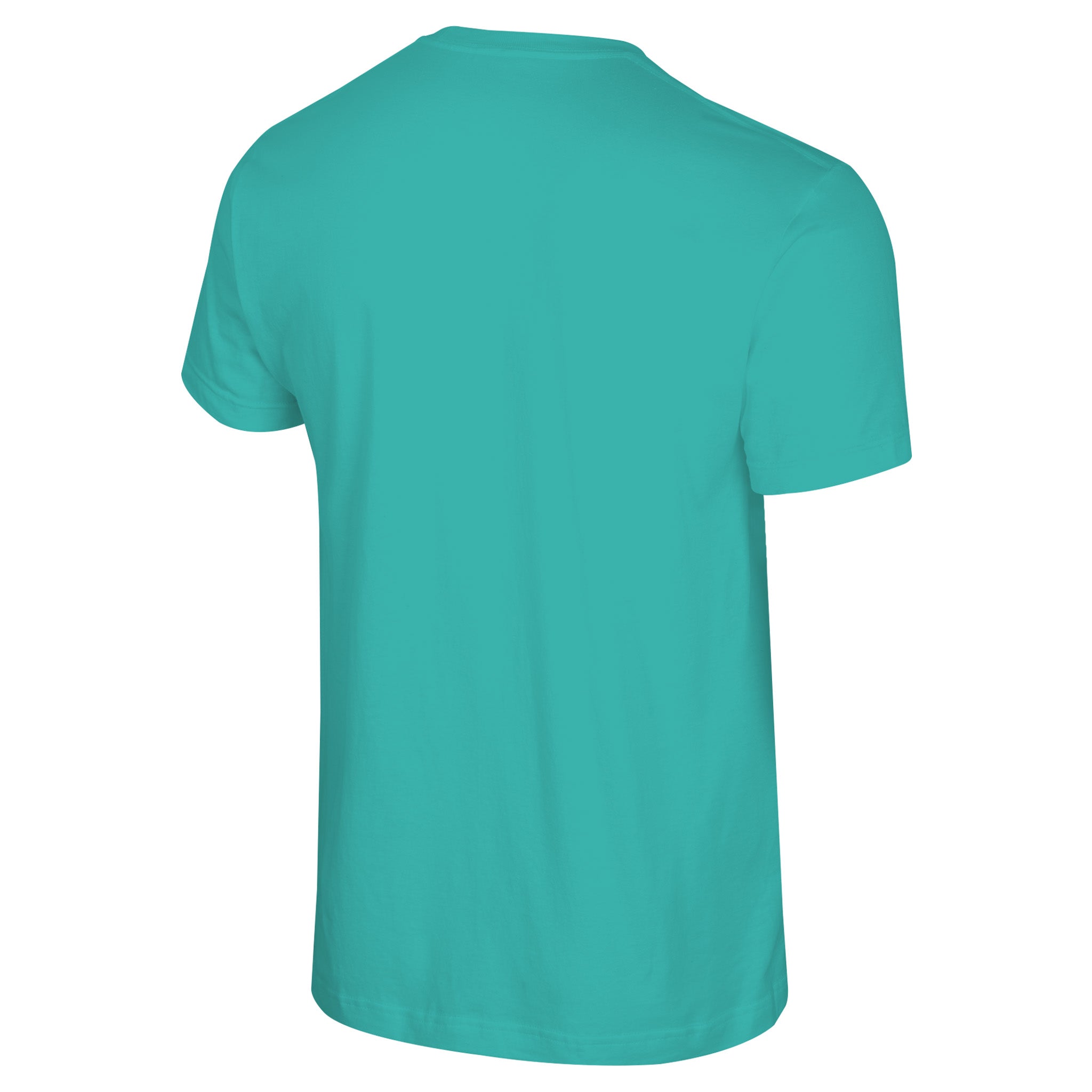 Teal t-shirt on a white background