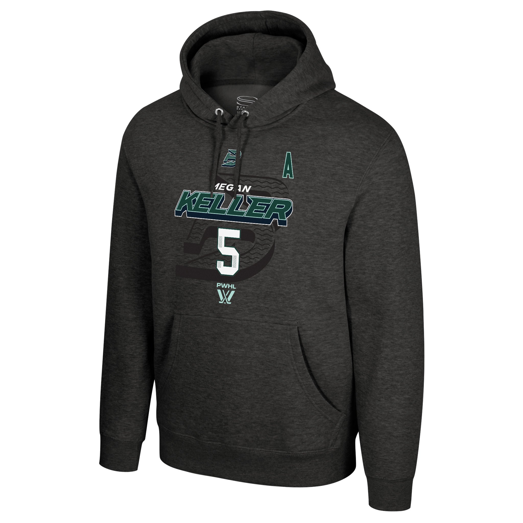 A gray hoodie with Megan Keller's name and number on it