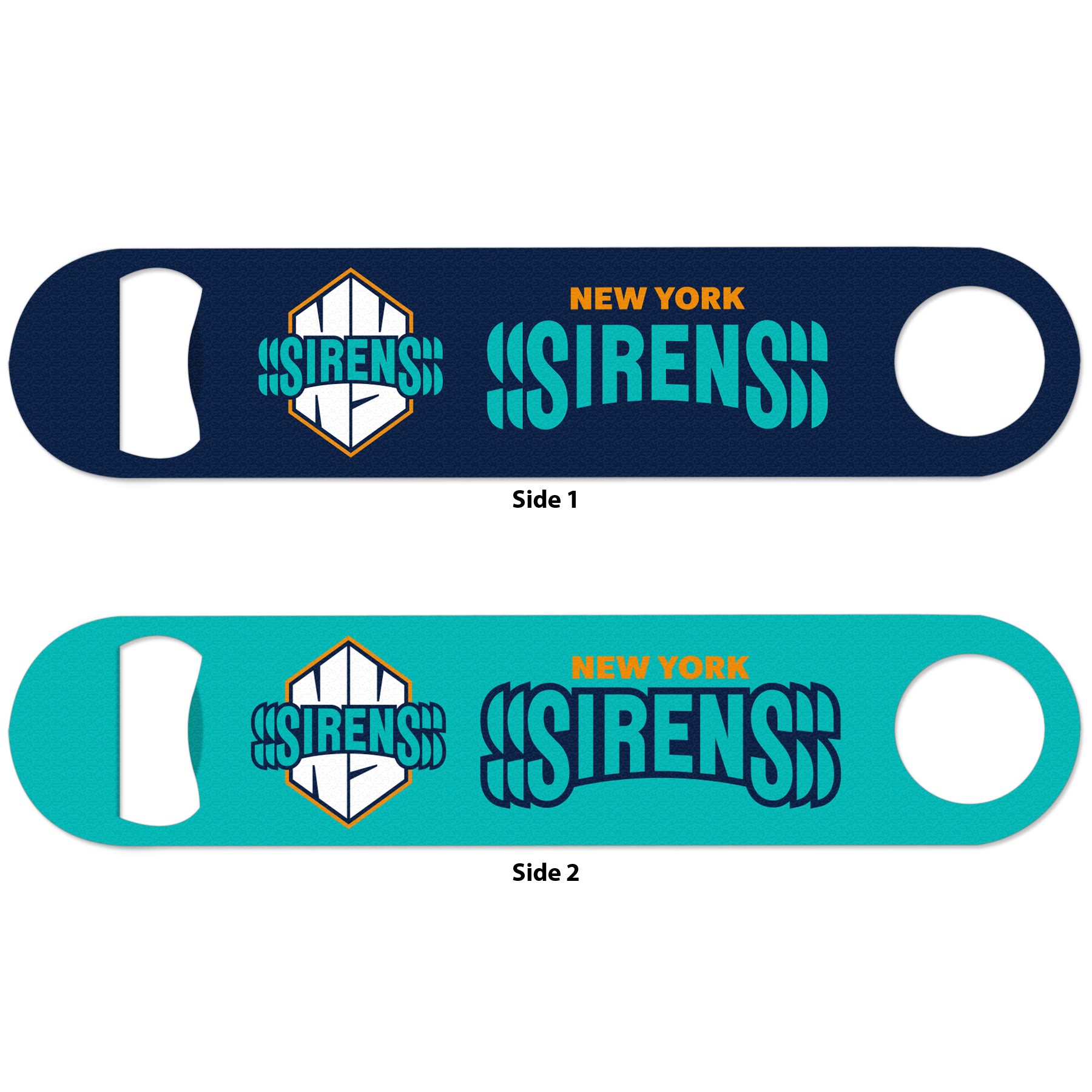 New York Sirens 2 Sided Metal Bottle Opener - Bottle Opener in