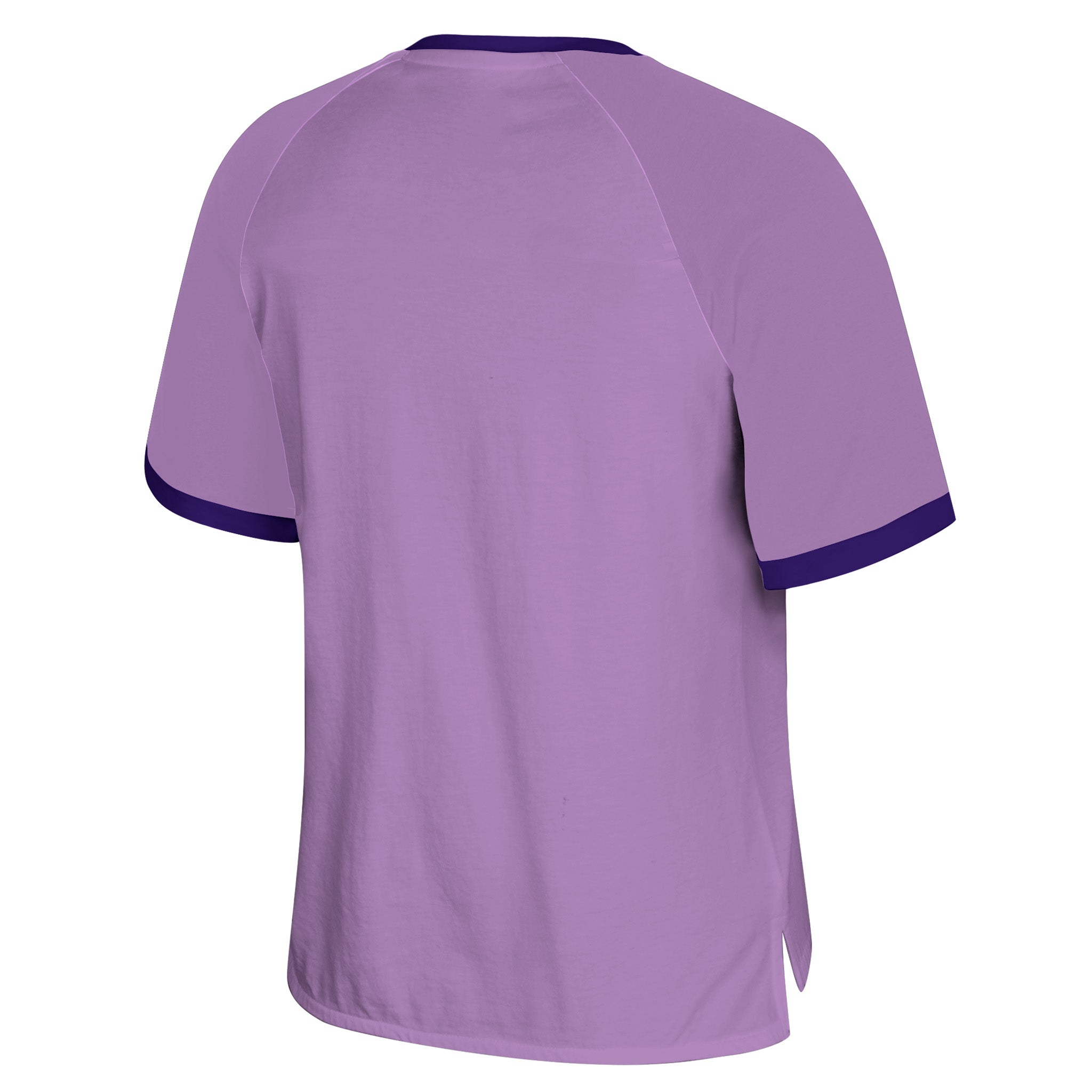 Purple sports jersey with dark purple accents on a white background