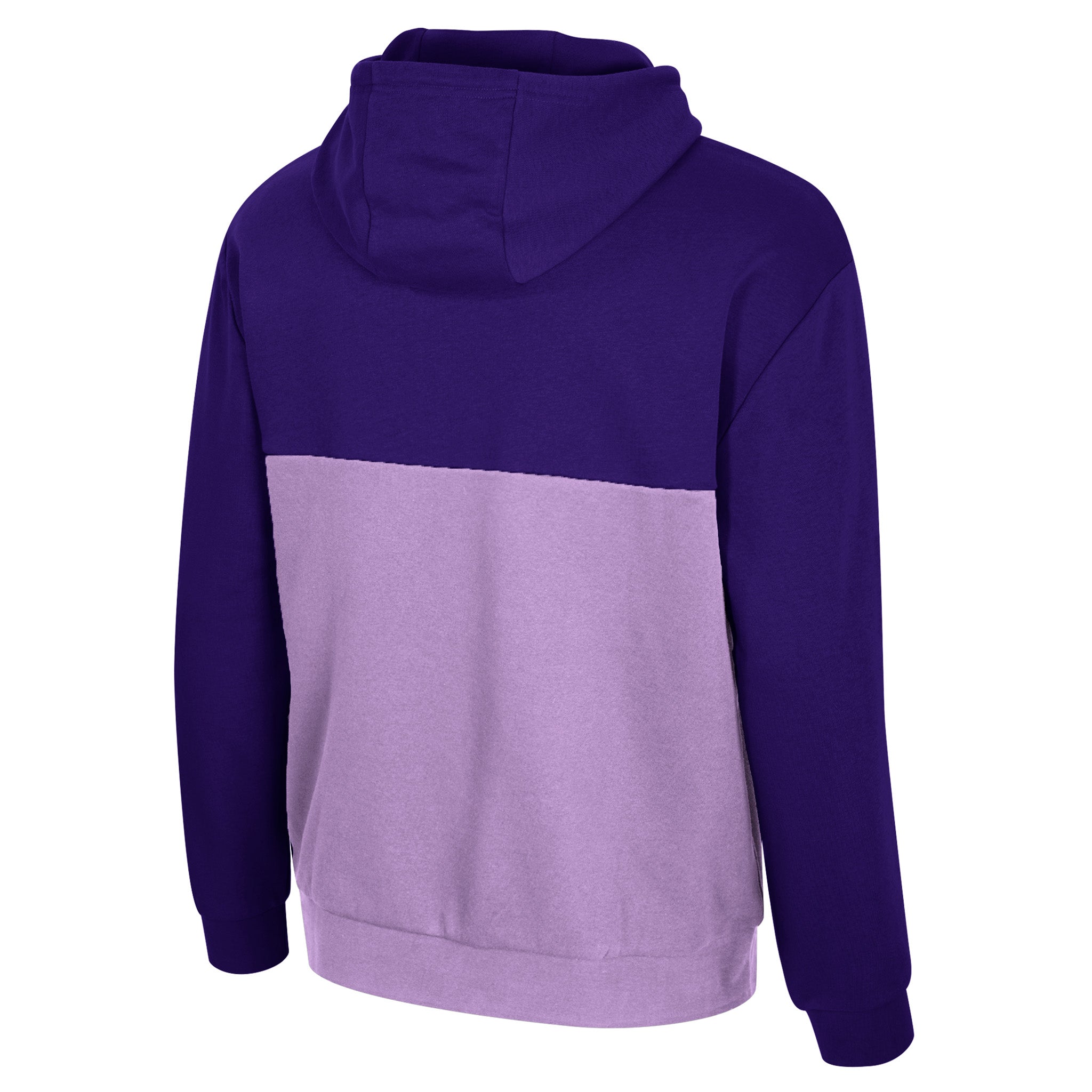 Purple and lavender hoodie on a white background
